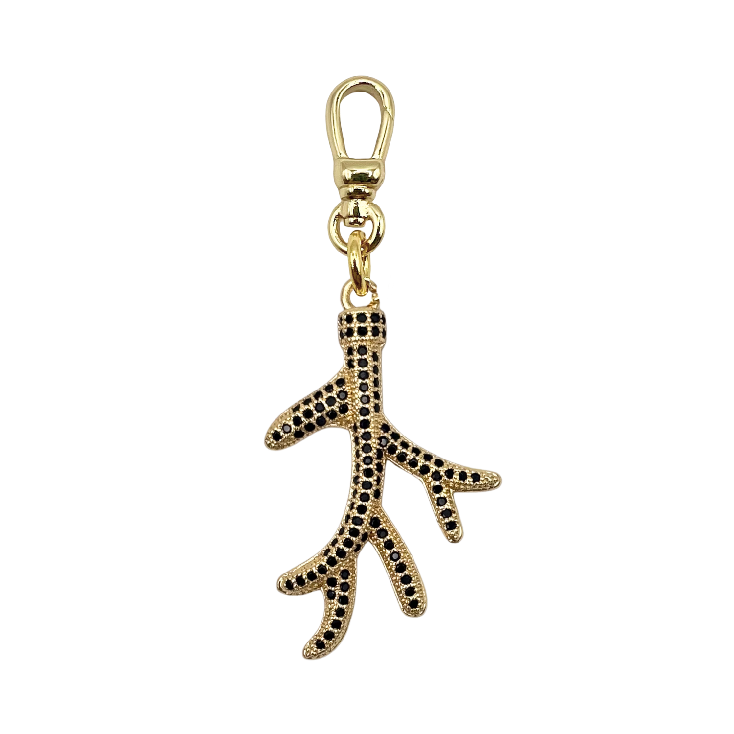 Black Rhinestone Coral