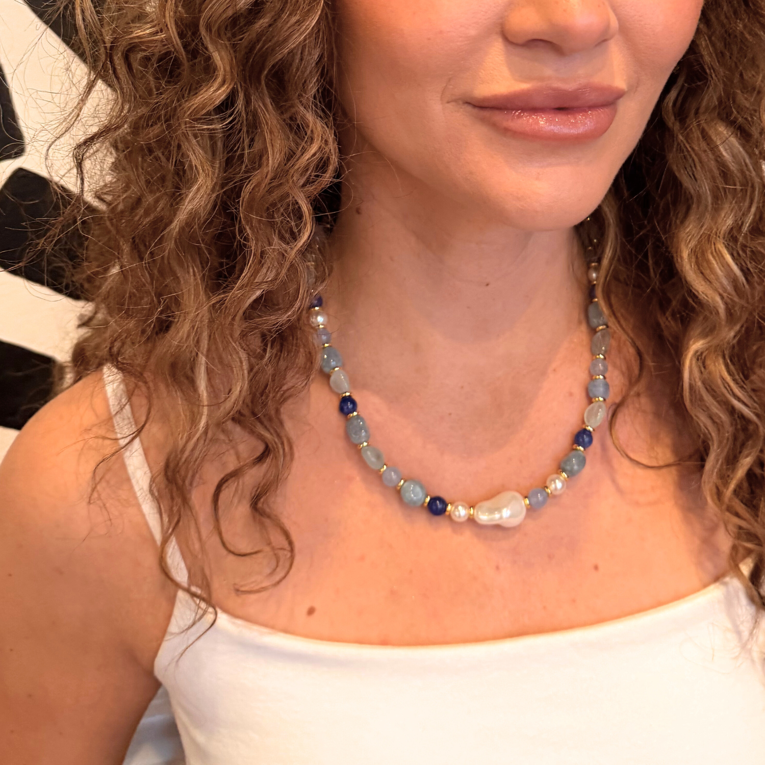 Blue Sky Necklace-onmodel