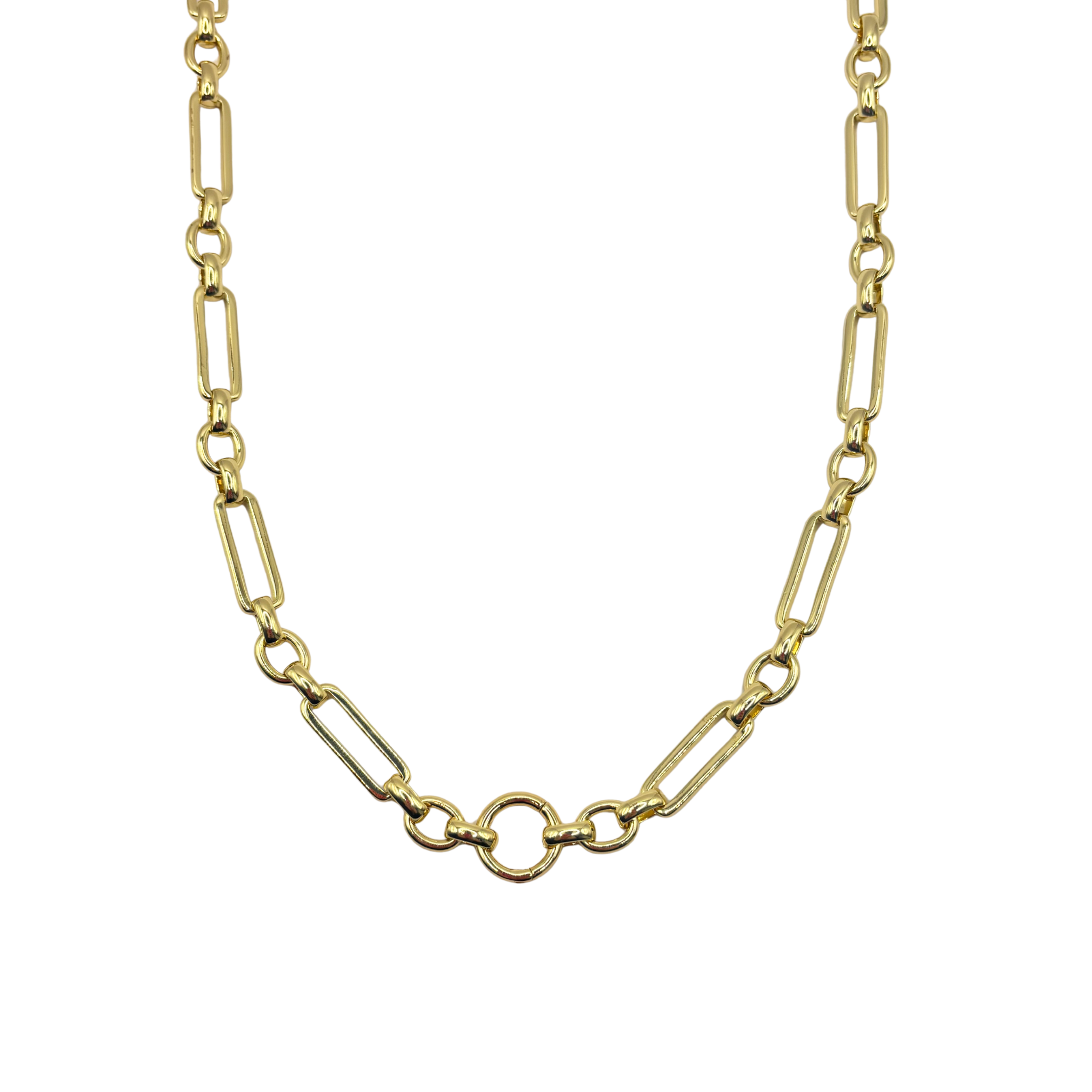 ChunkyLinkNecklace-Gold
