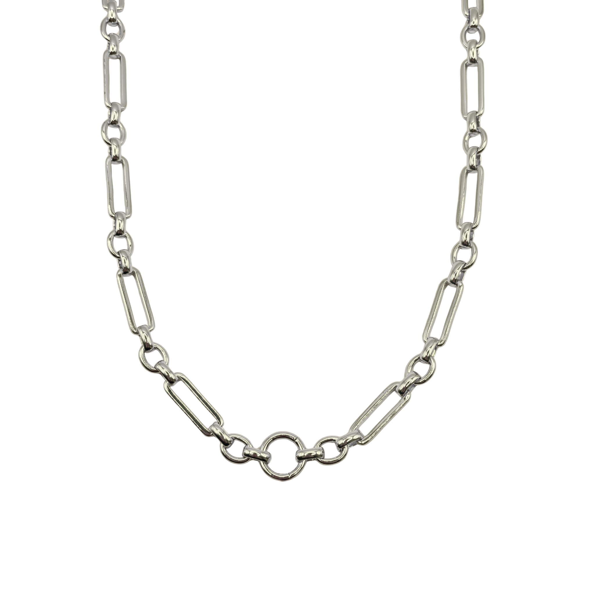 ChunkyLinkNecklace-Silver