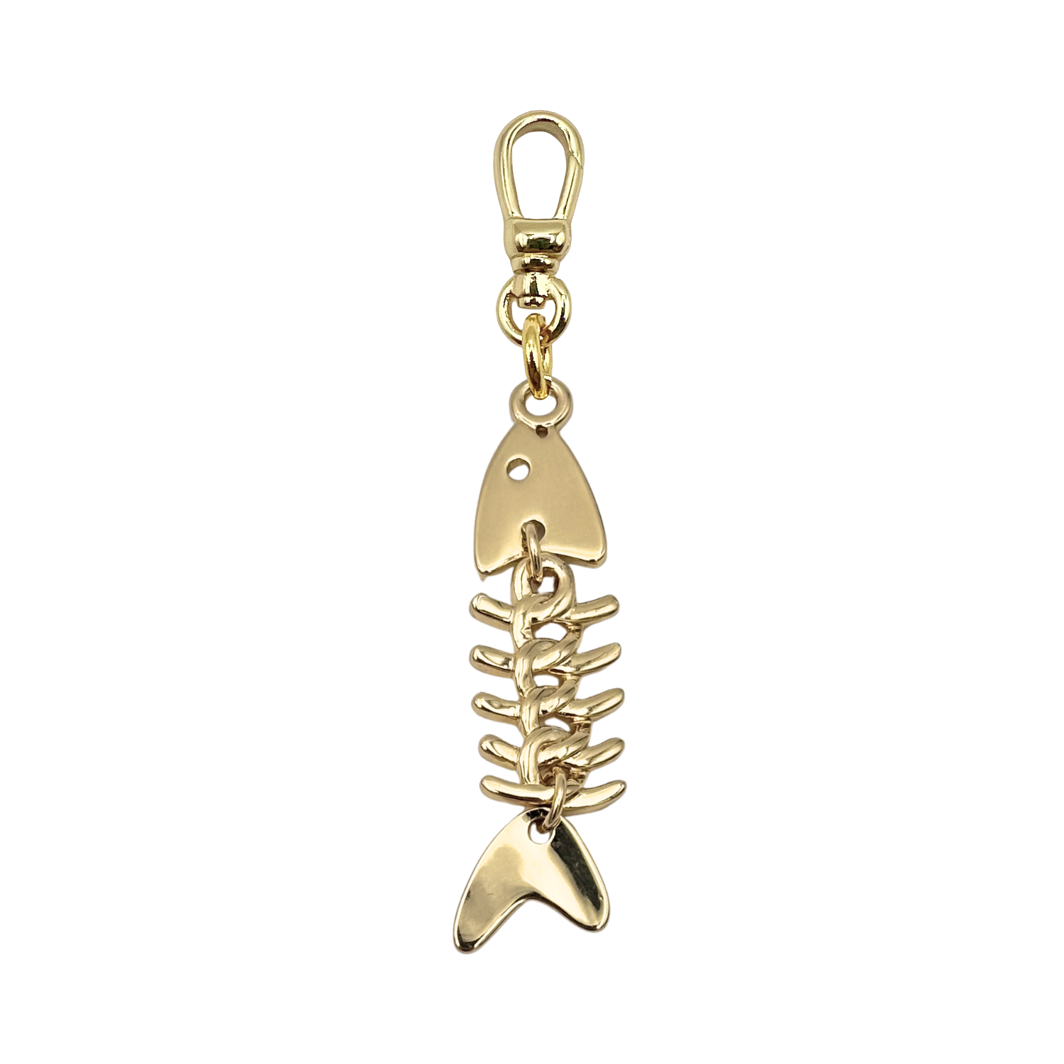 Gold articulated fish charm by HOLST+LEE