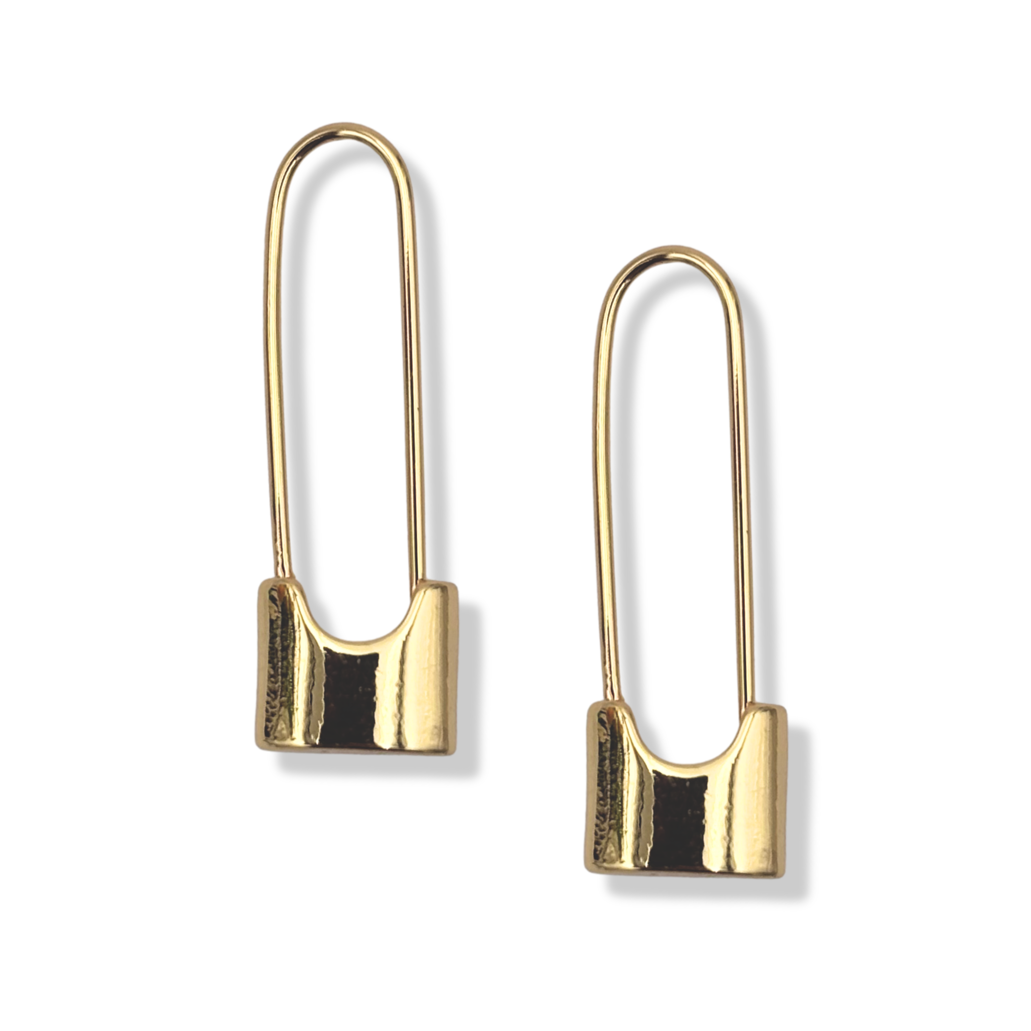 Gold padlock earrings by HOLST+LEE