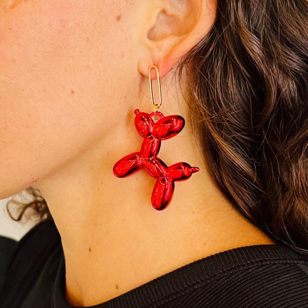 Red balloon deals earrings