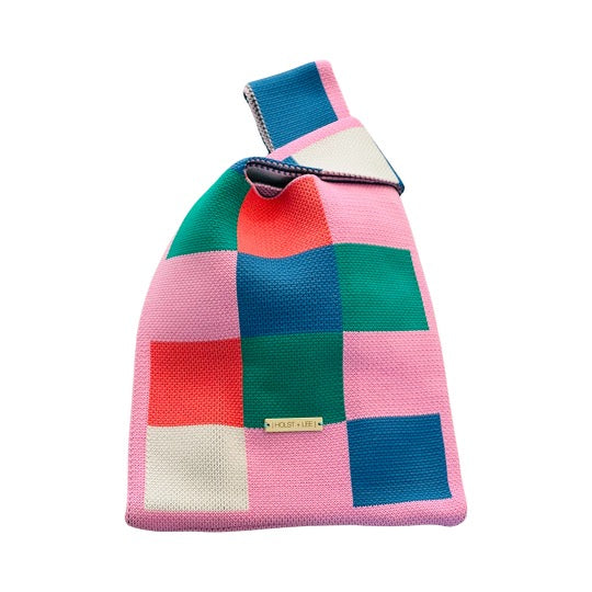 Wristlet Bag Colorblock Pink