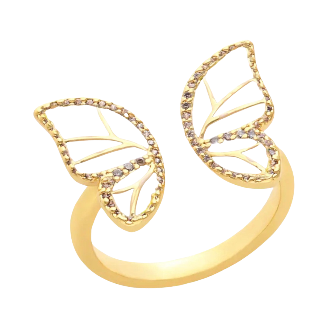 Butterfly Ring White