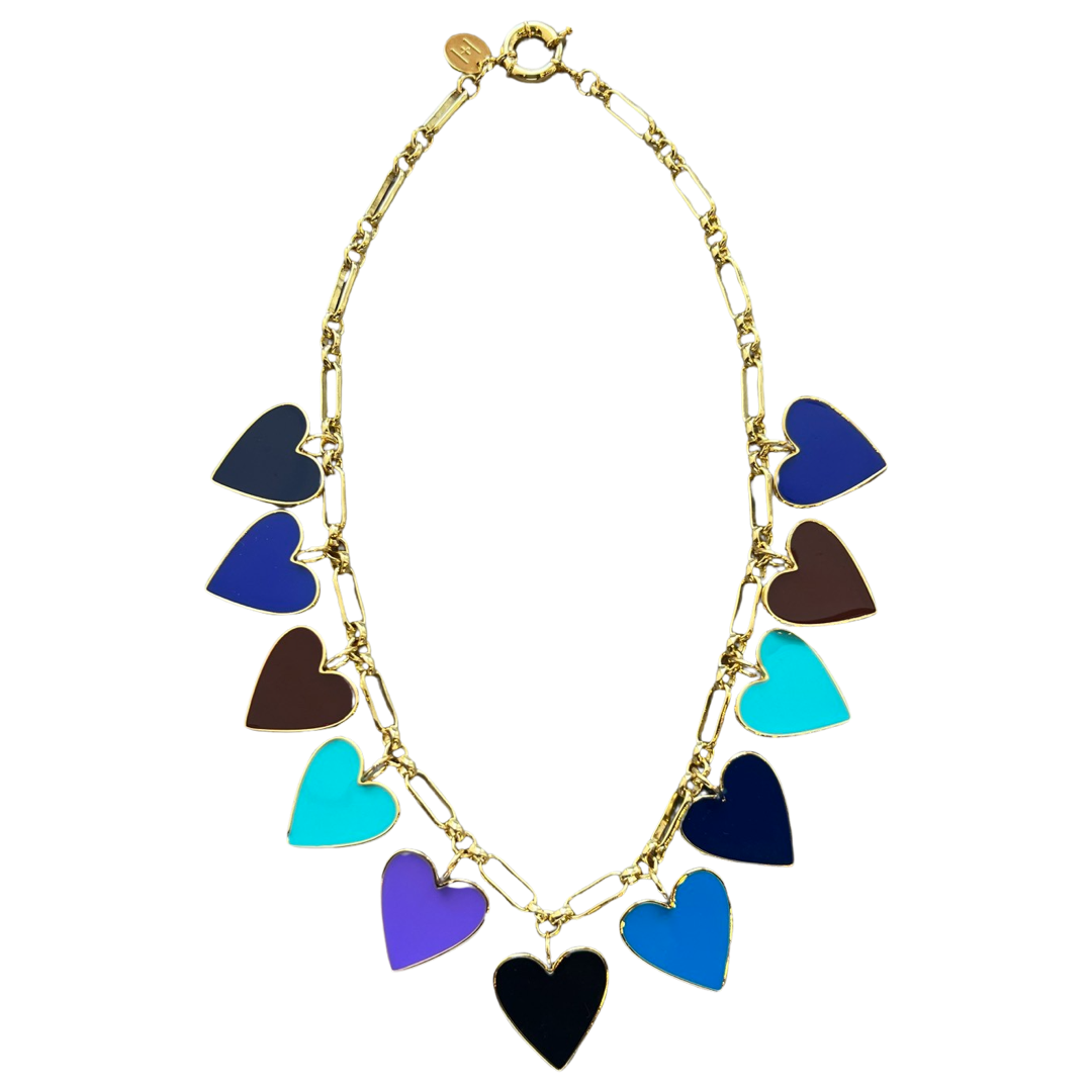Hearts on Fire Necklace Blues
