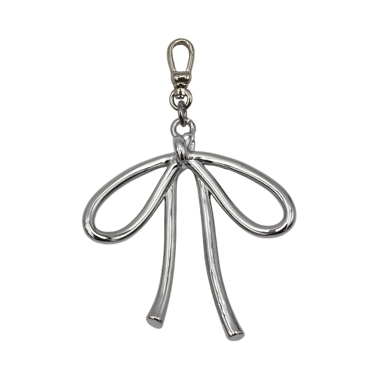Large Bow Charm - Silver