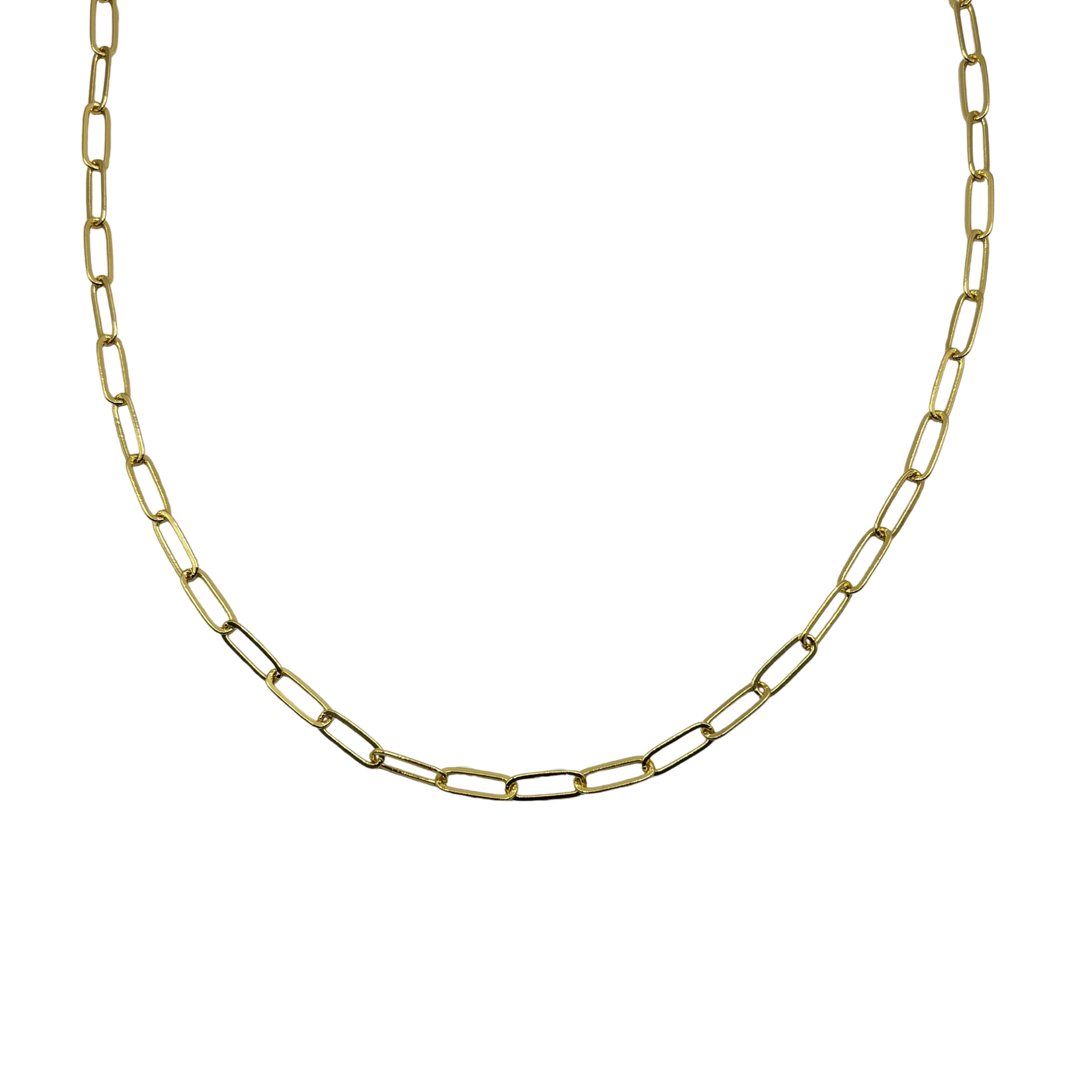 PaperclipNecklace-Gold