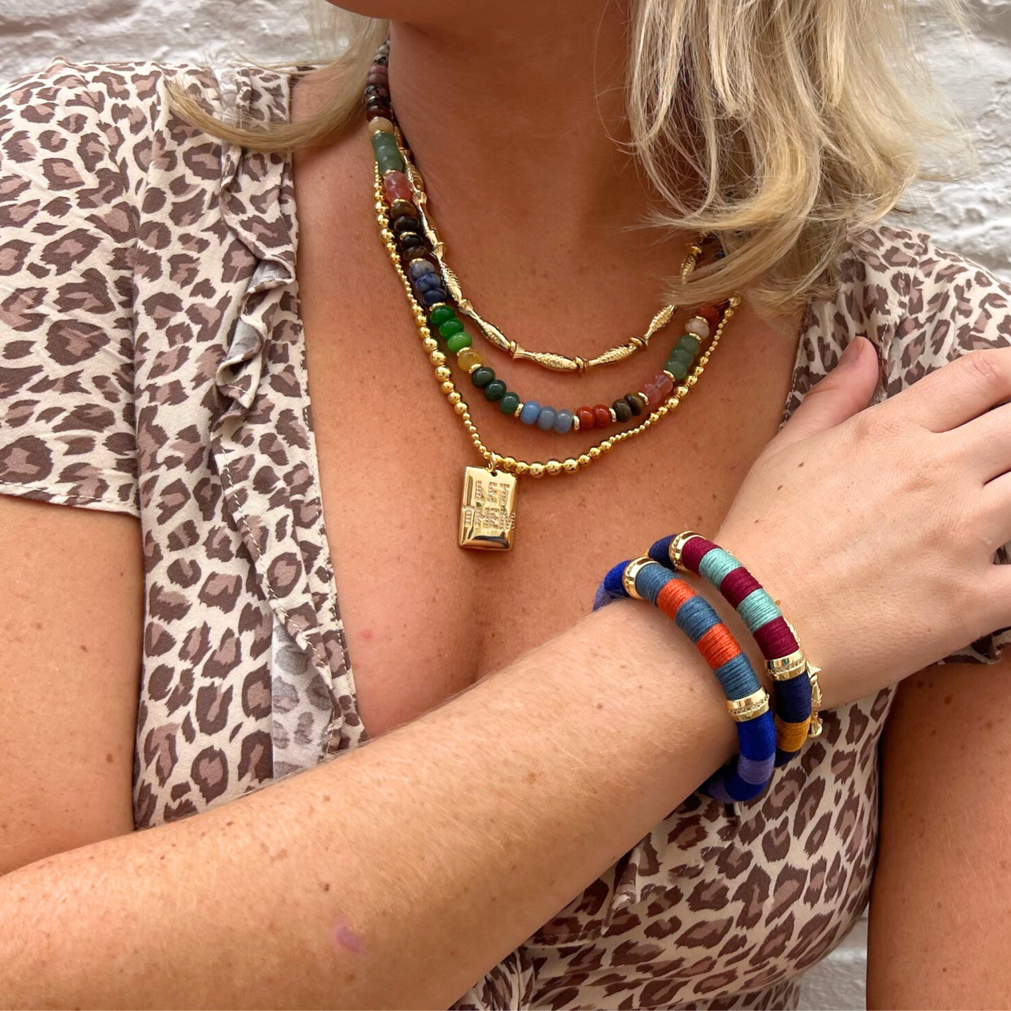 Riverstone Necklace - on model