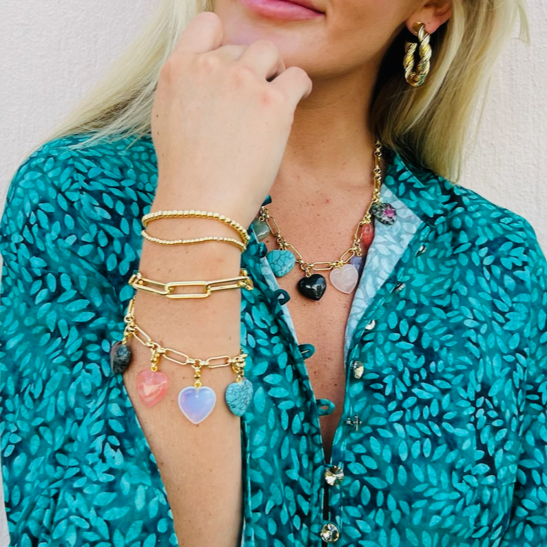 Semi-Precious Heart Bracelet – HOLST + LEE