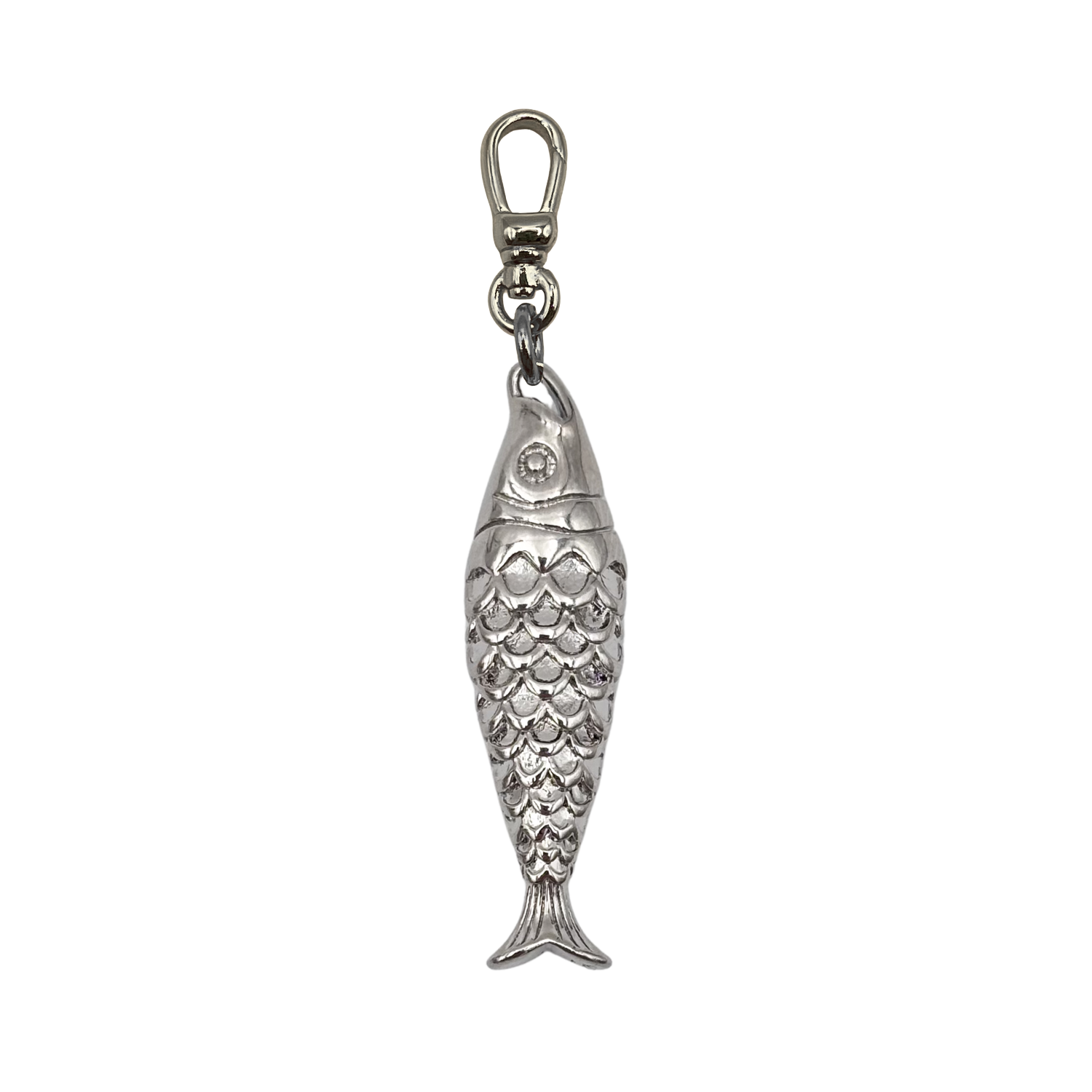 Silver 3D fish charm with silver charm clip by HOLST+LEE