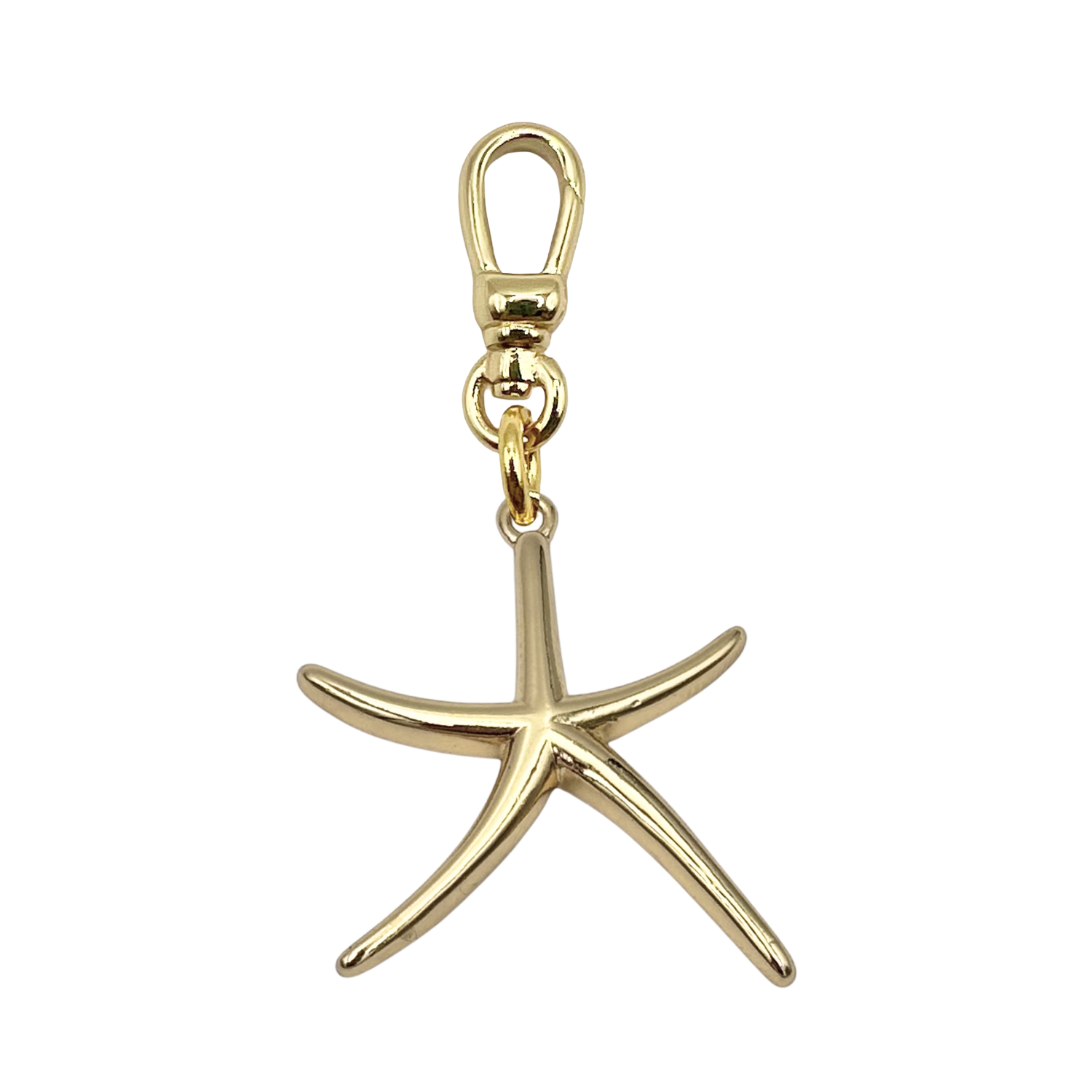 Large thin gold starfish charm with gold charm clip by HOLST+LEE