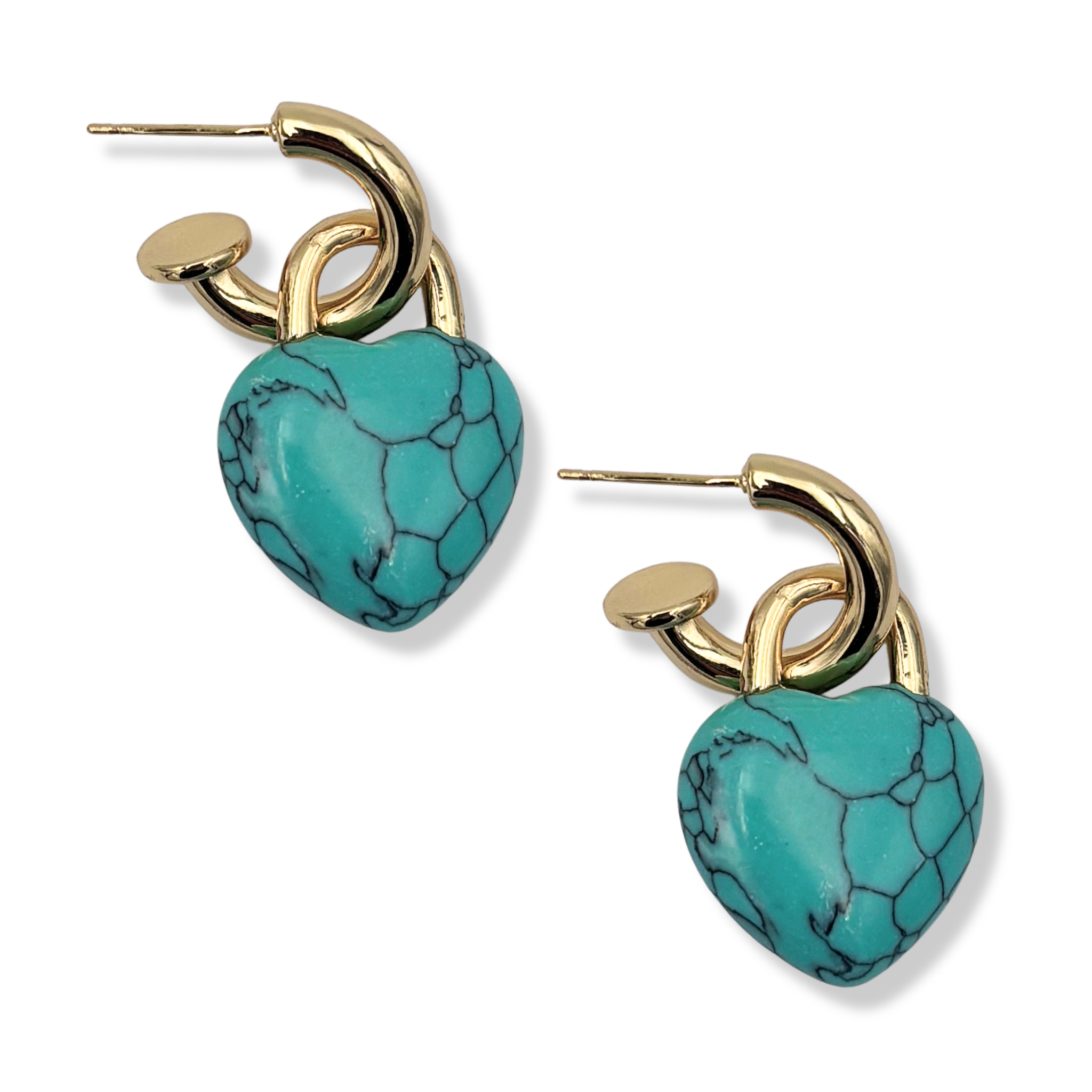 TurquoiseHeartLocketEarrings
