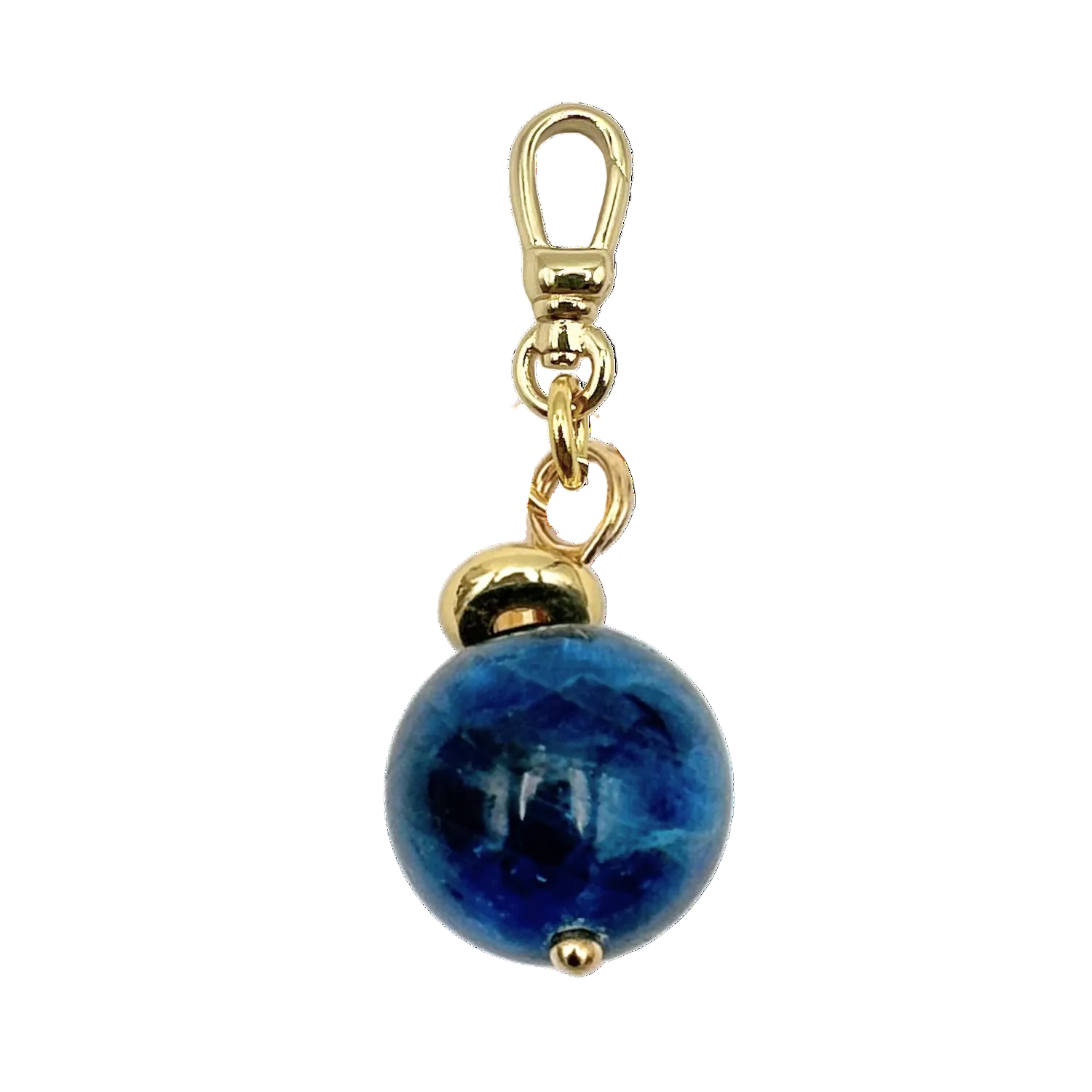 Turquoise semi-precious with gold charm clip by HOLST+LEE