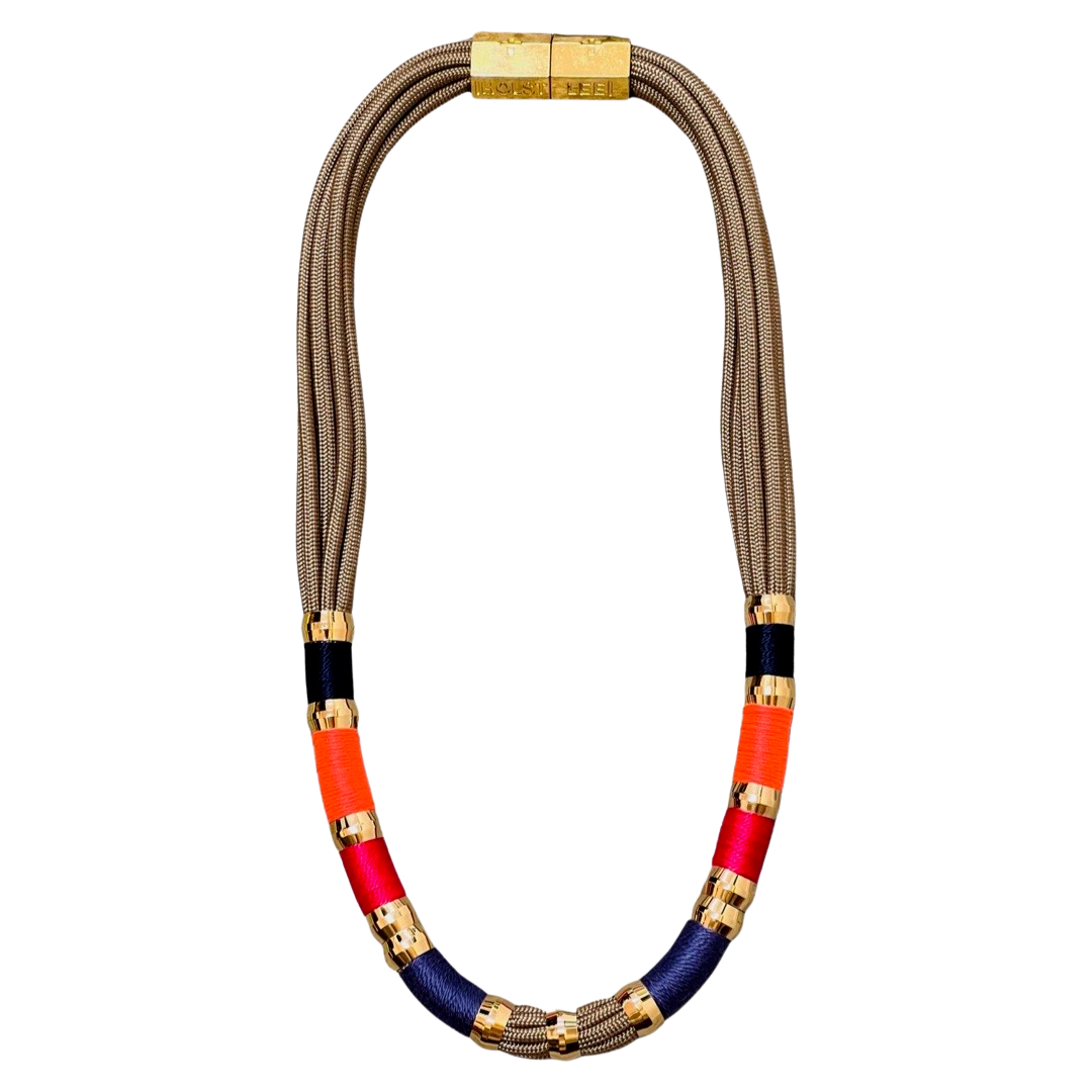 Colorblock Necklace Sangria