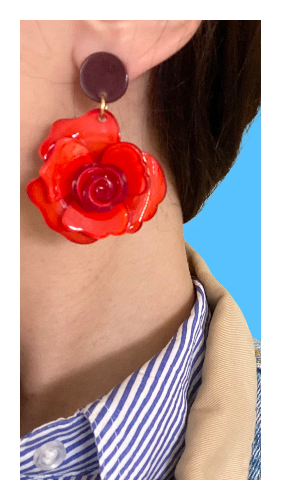 Flower Power Earrings Red