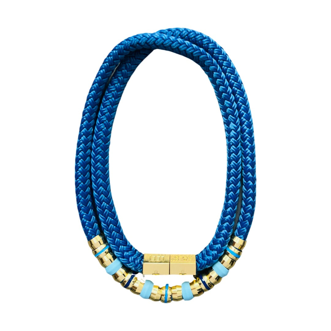 Skinny Classic Bright Blue Necklace