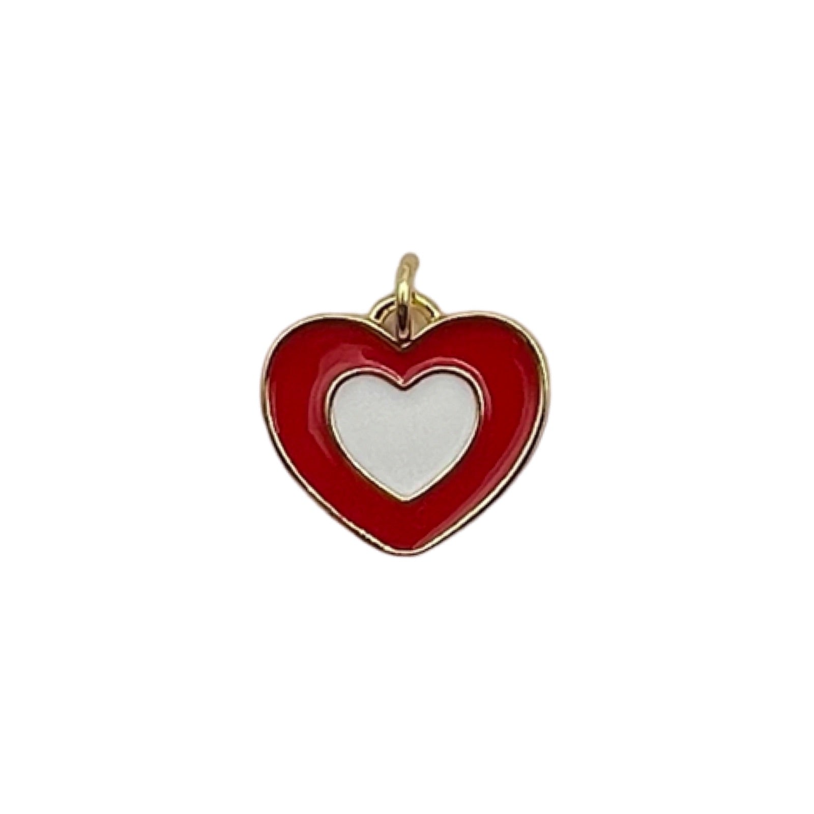 Two Tone Heart Charms