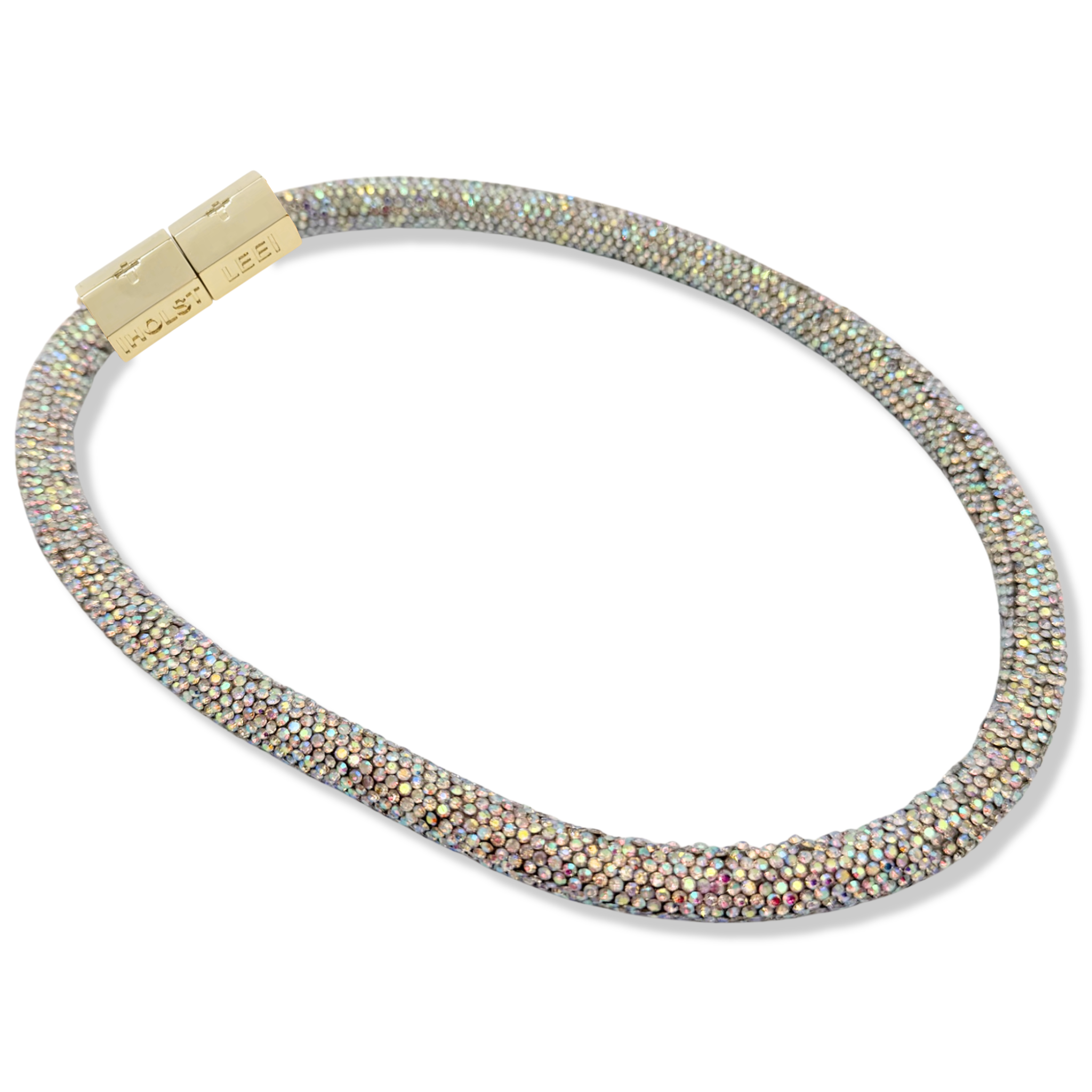 Silver Sparkle rope with gold magnetic clasped necklace and 18K gold-filled hardware by HOLST+LEE
