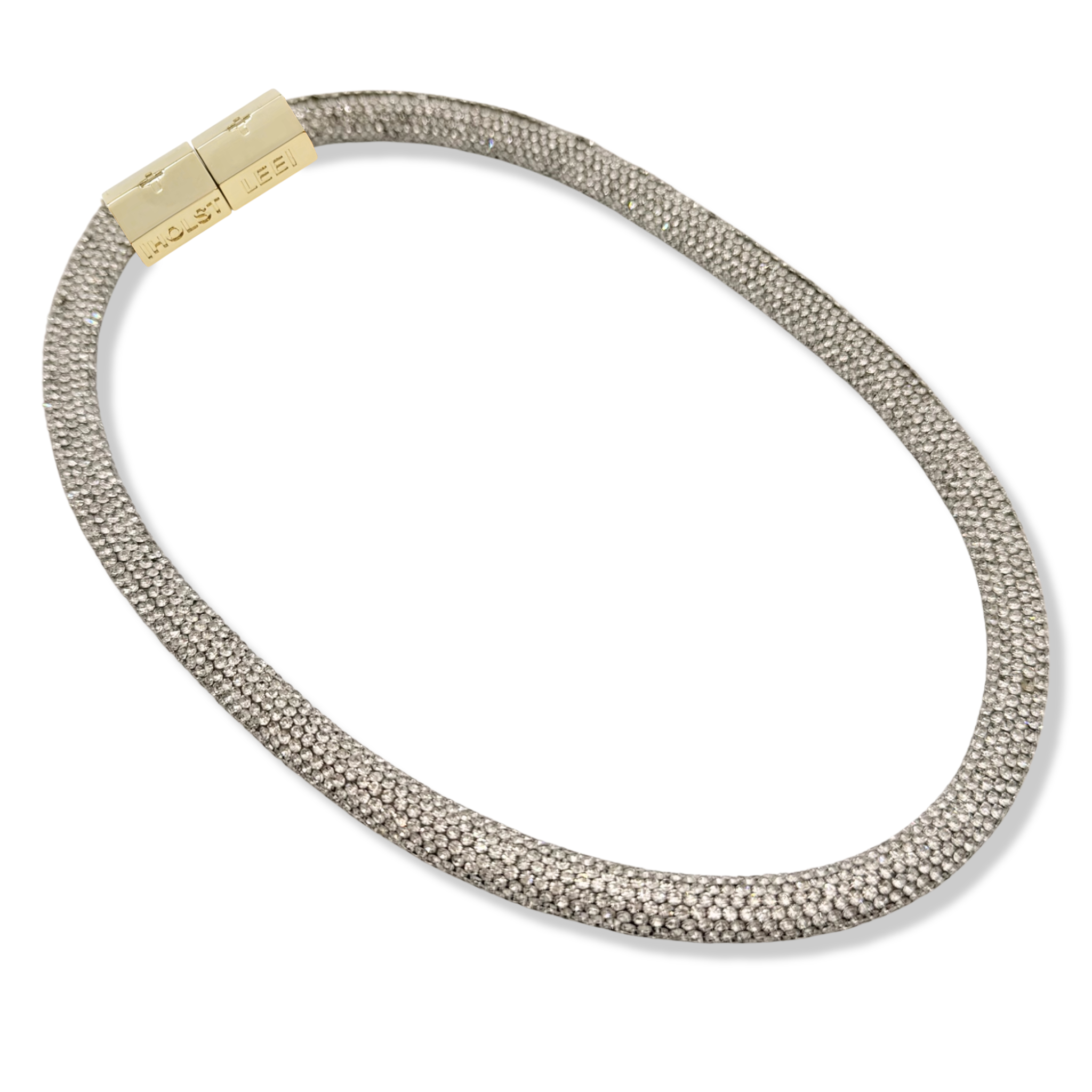 Silver Sparkle rope with gold magnetic clasped necklace and 18K gold-filled hardware by HOLST+LEE