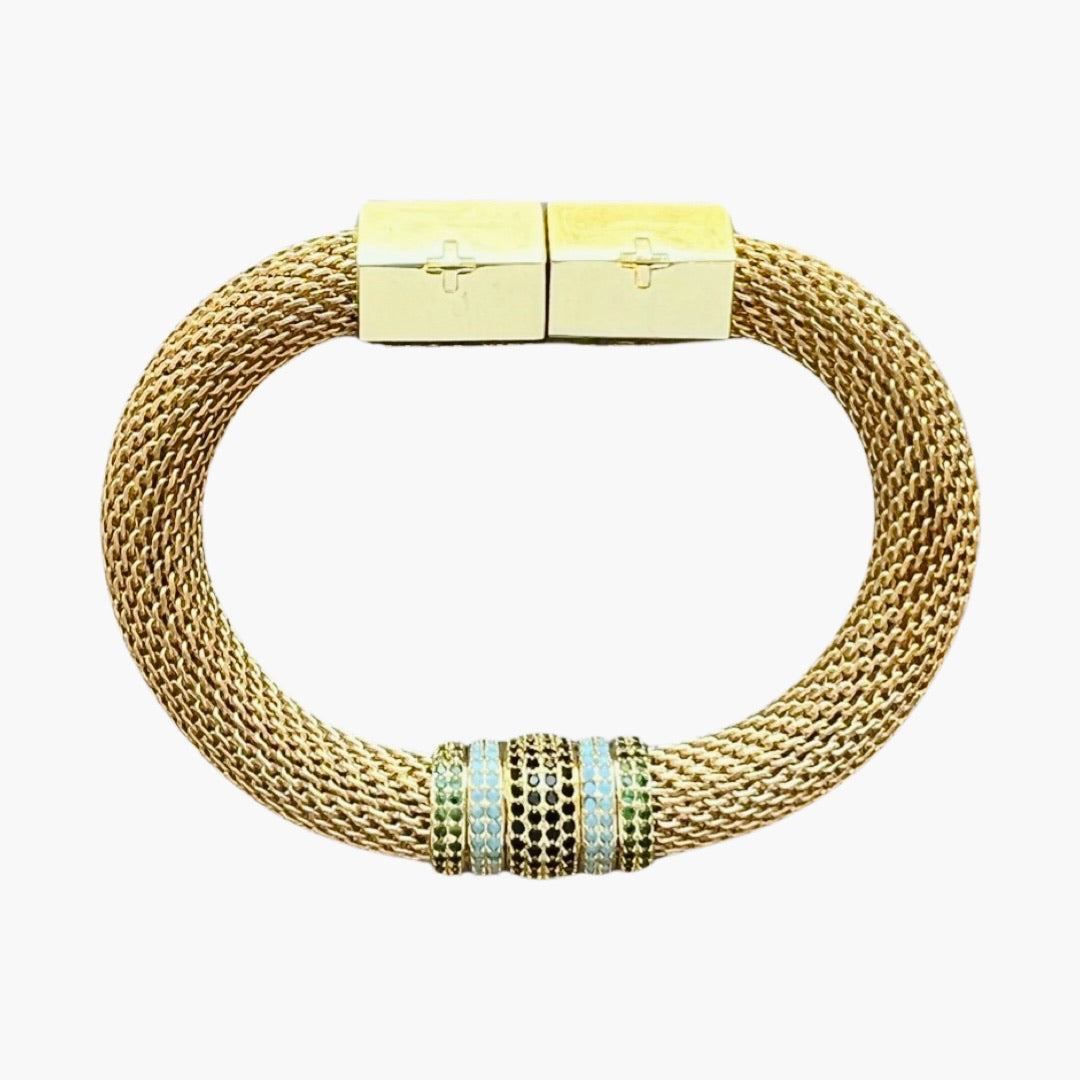 Mesh Classic Bracelet Multi Stone