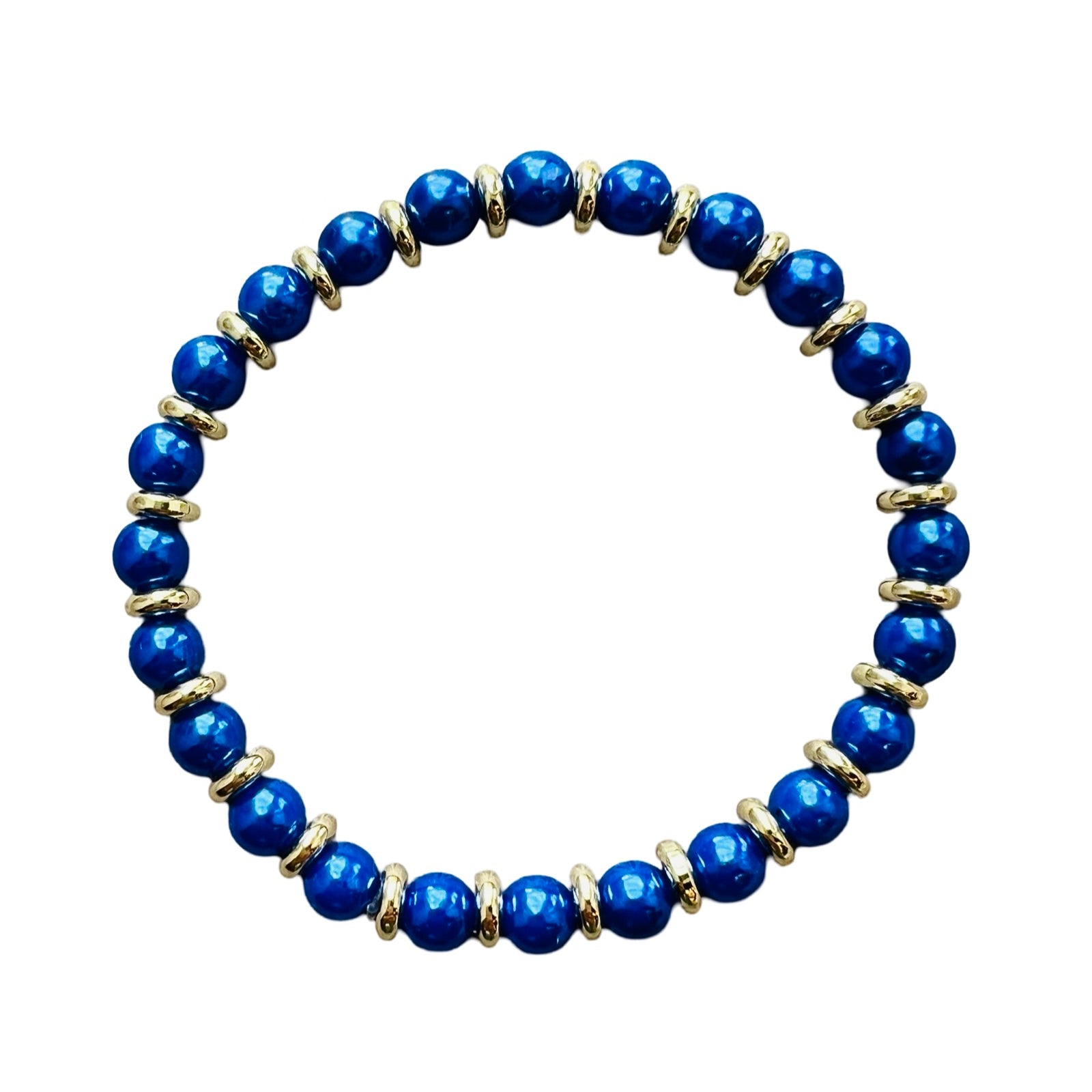 Dark Blue and White Beads