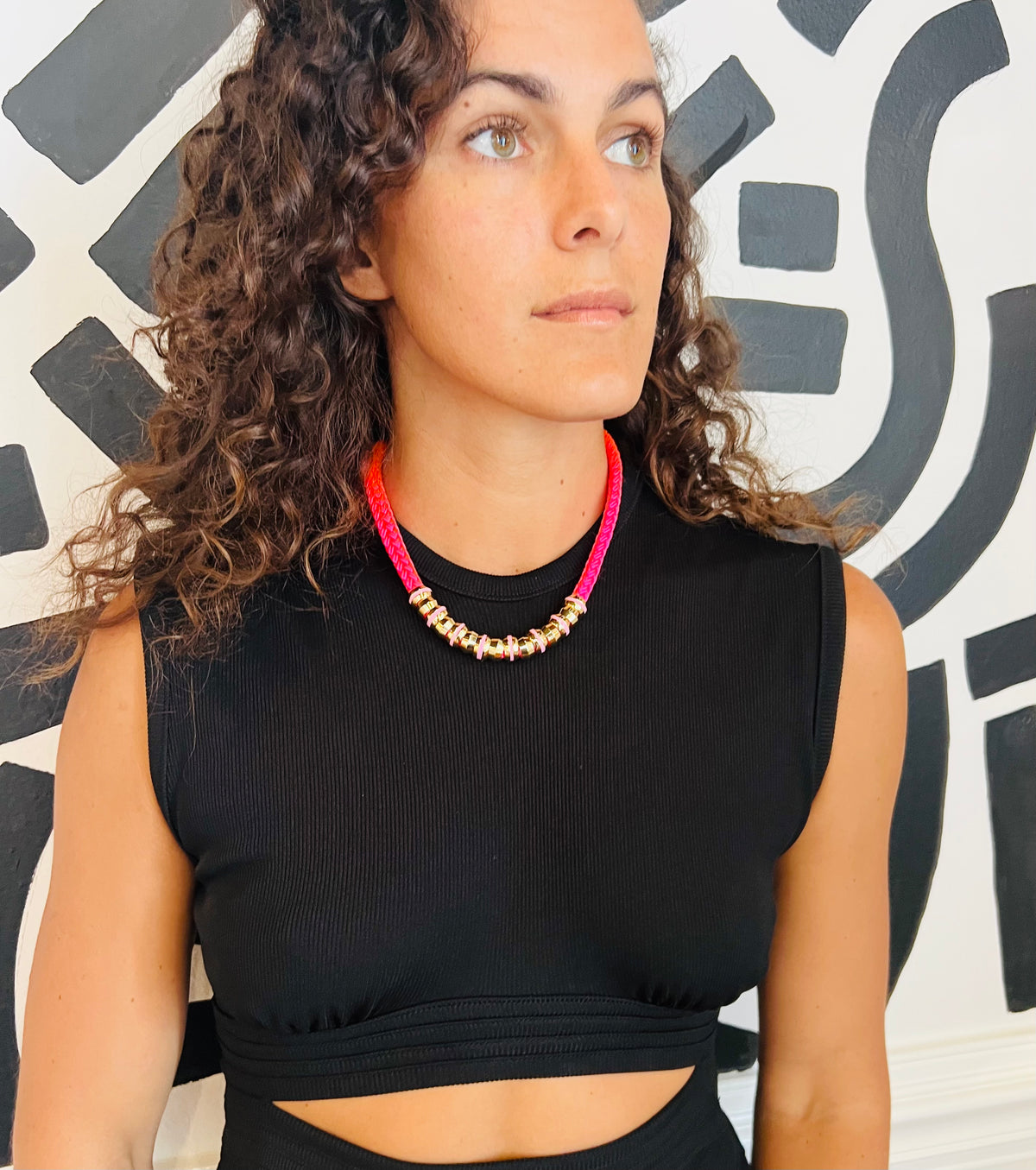 Skinny Classic Hot Pink Necklace