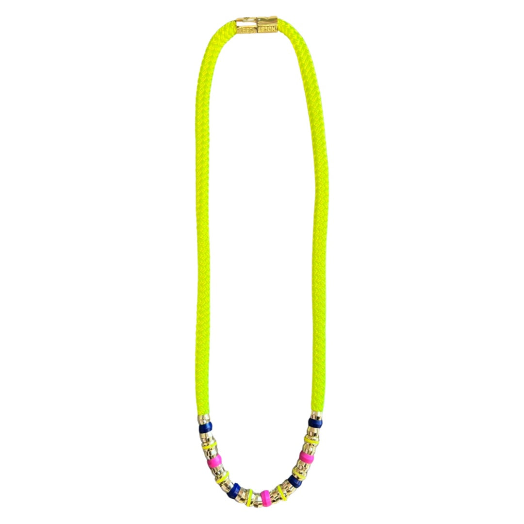 Skinny Classic Neon Yellow Necklace