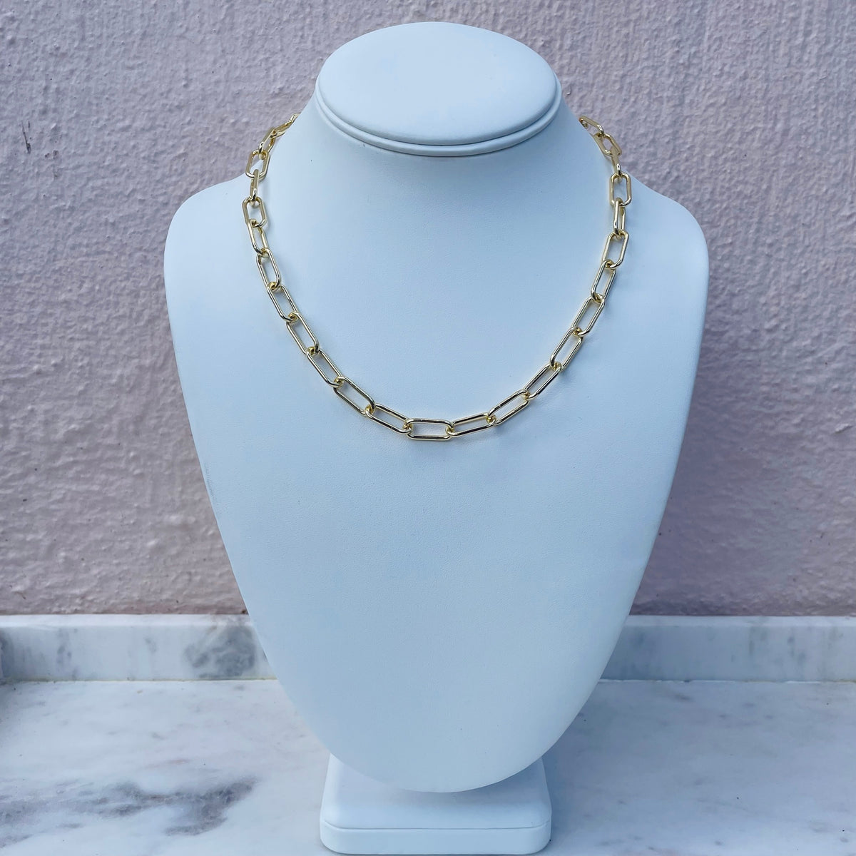 Gold Chunky Paperclip Chain
