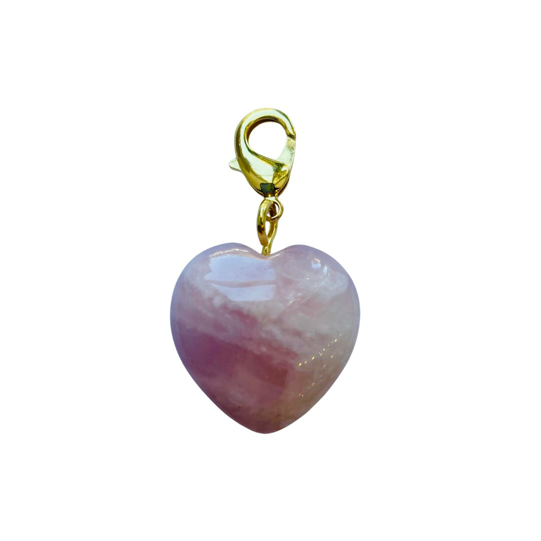 Semi-Precious Heart Charms