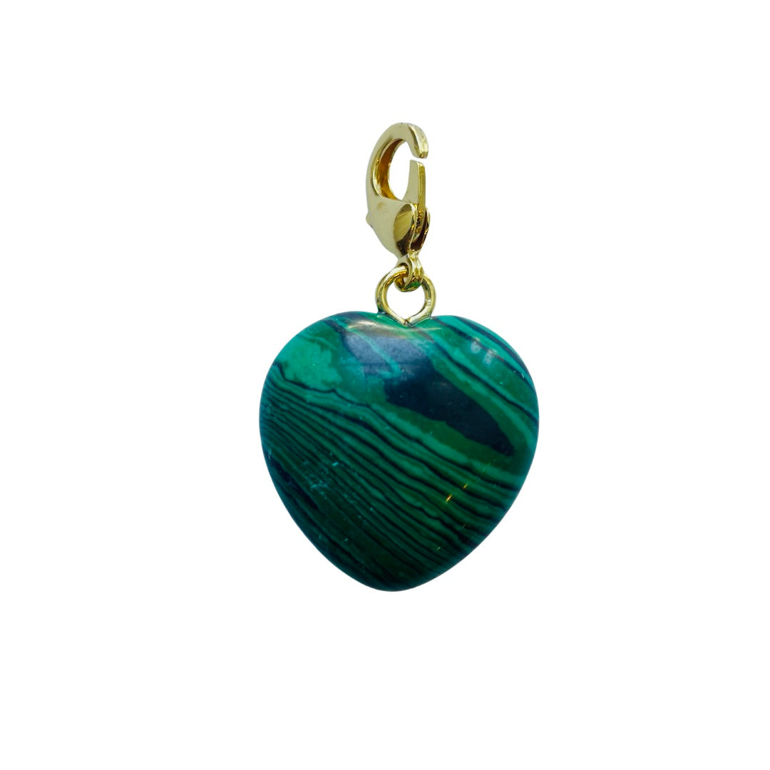 Semi-Precious Heart Charms