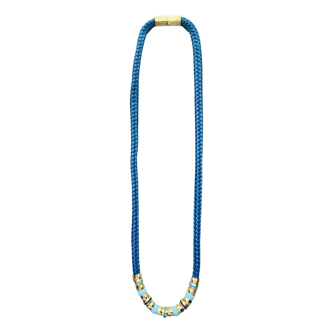 Skinny Classic Bright Blue Necklace