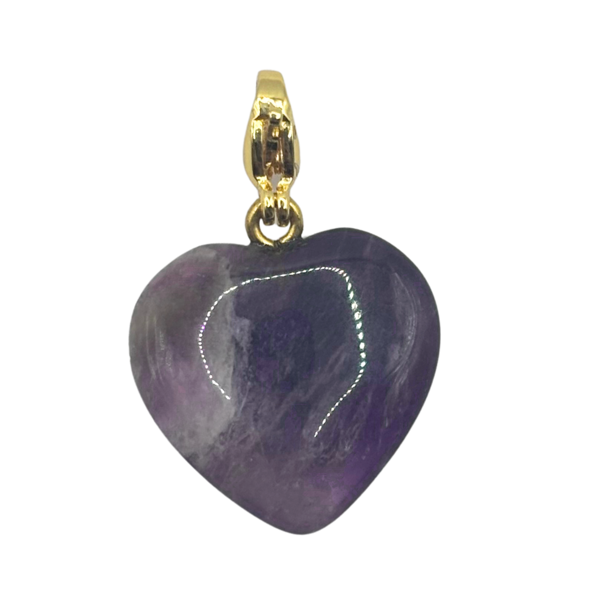 Semi-Precious Heart Charms