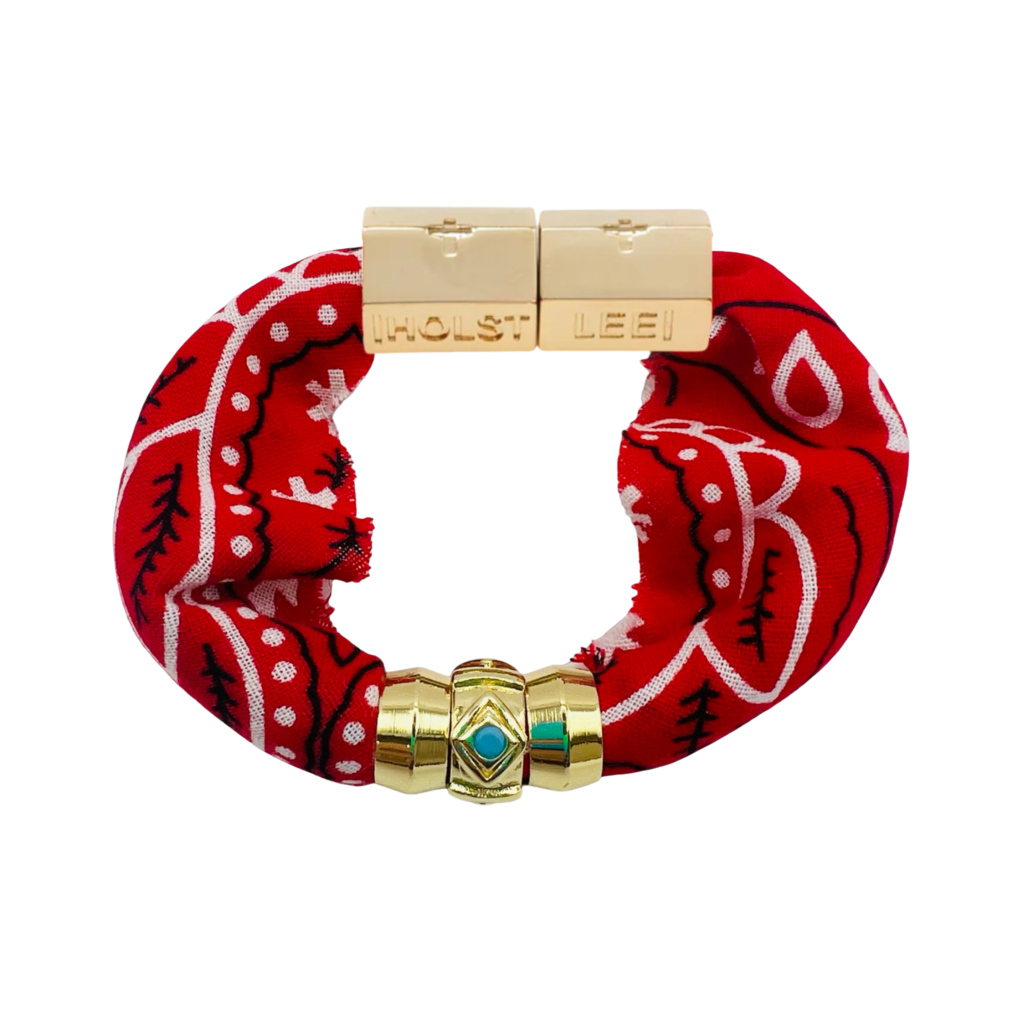 Bandana Bracelet - Red Signature Magnetic Clasp