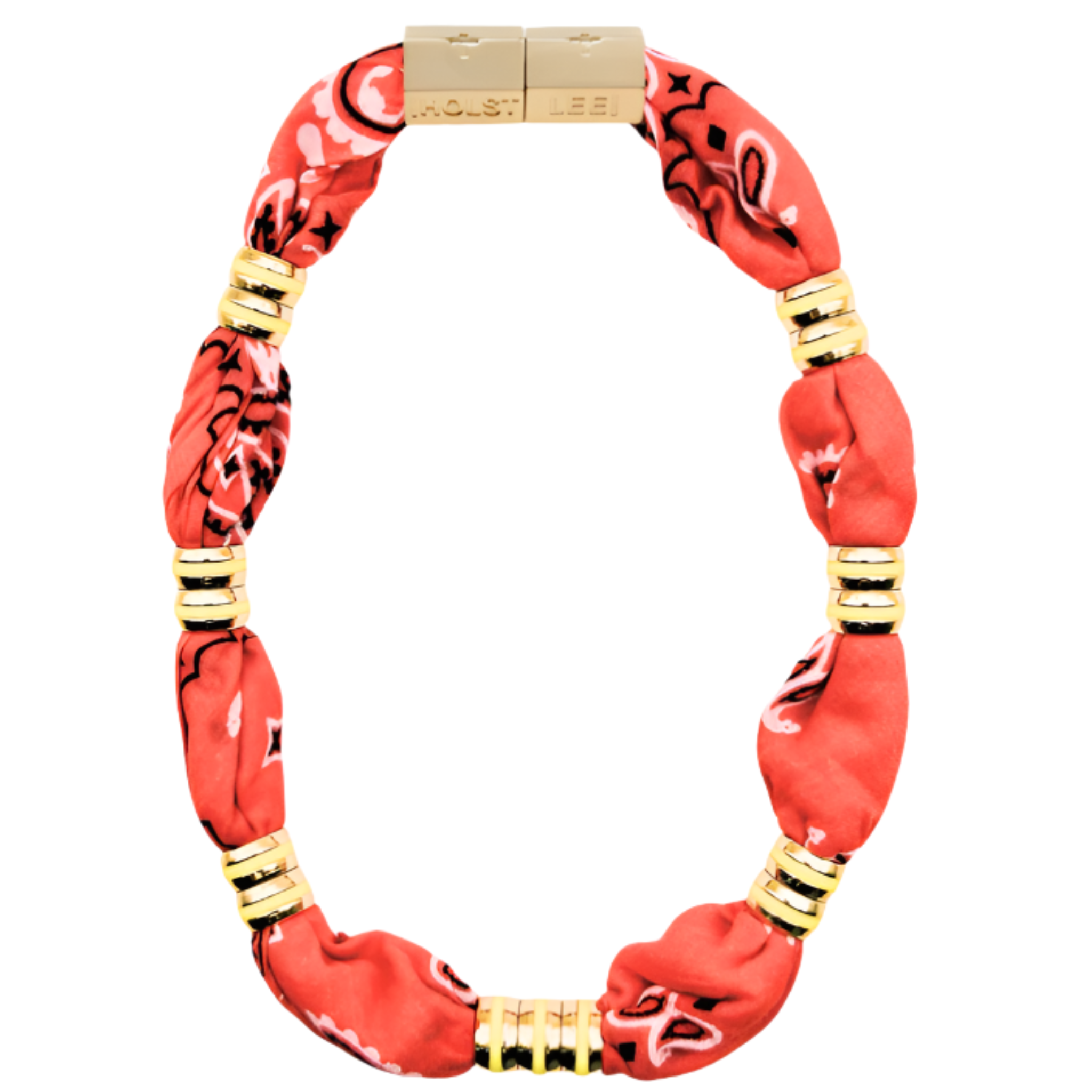 BandanaNecklace-Coralsignaturemagneticclasp