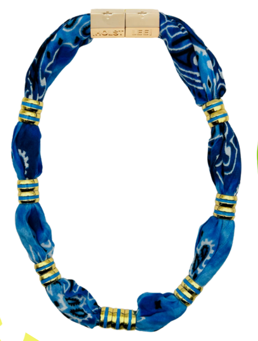 Bandana Necklace Azure Signature Magnetic Clasp