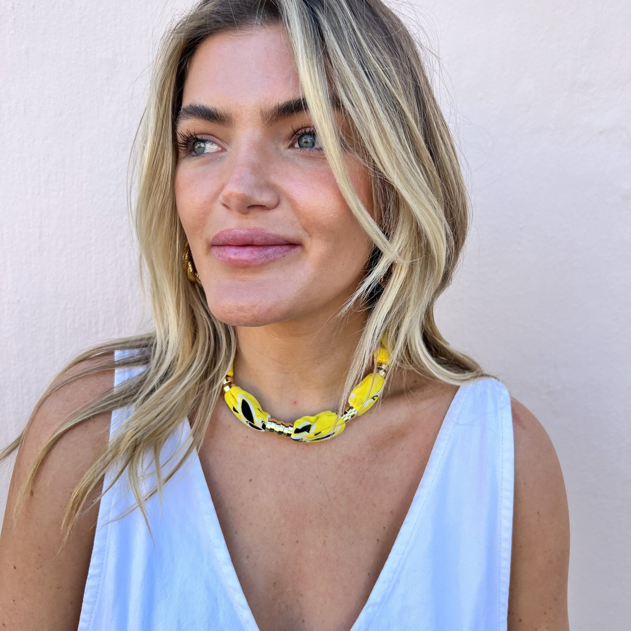 Bandana Necklace Canary Signature Clasp