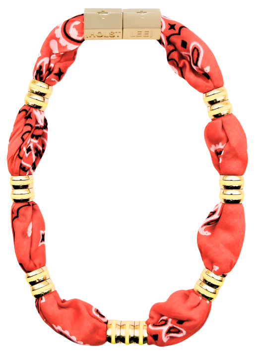 Bandana_Necklace_Coral_Signature_Magnetic_Clasp
