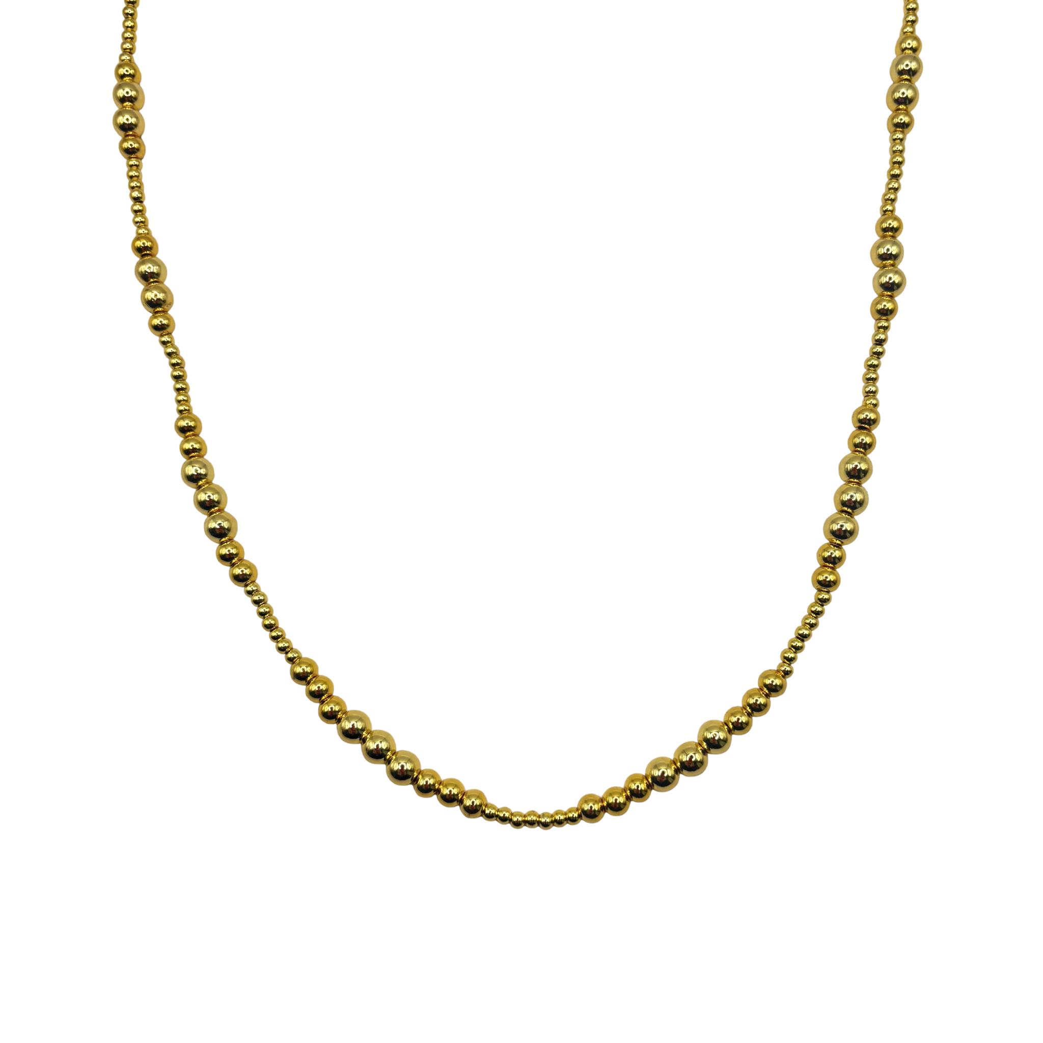 BeadedNecklace- Gold
