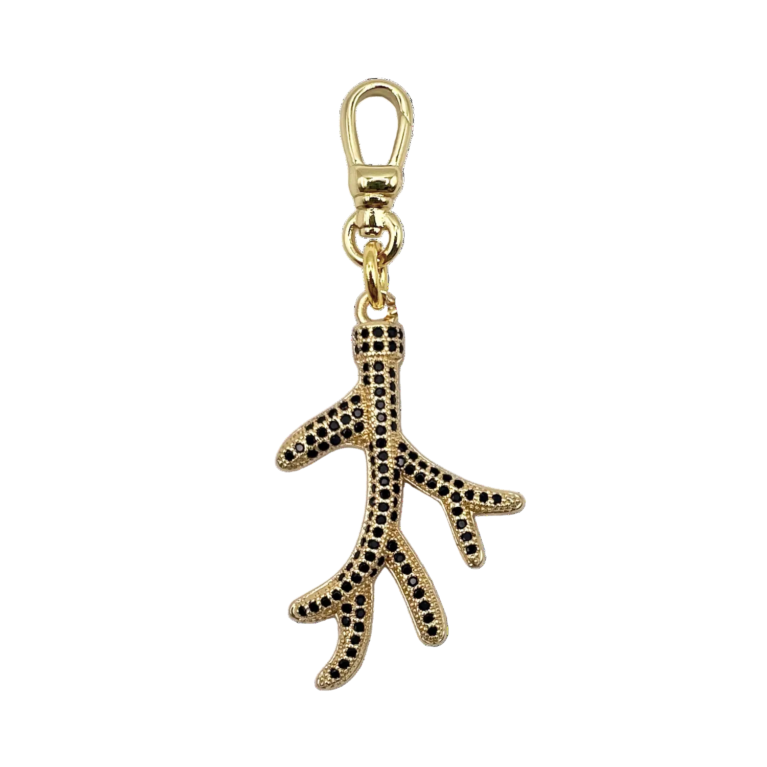 Black rhinestone coral charm by HOLST+LEE