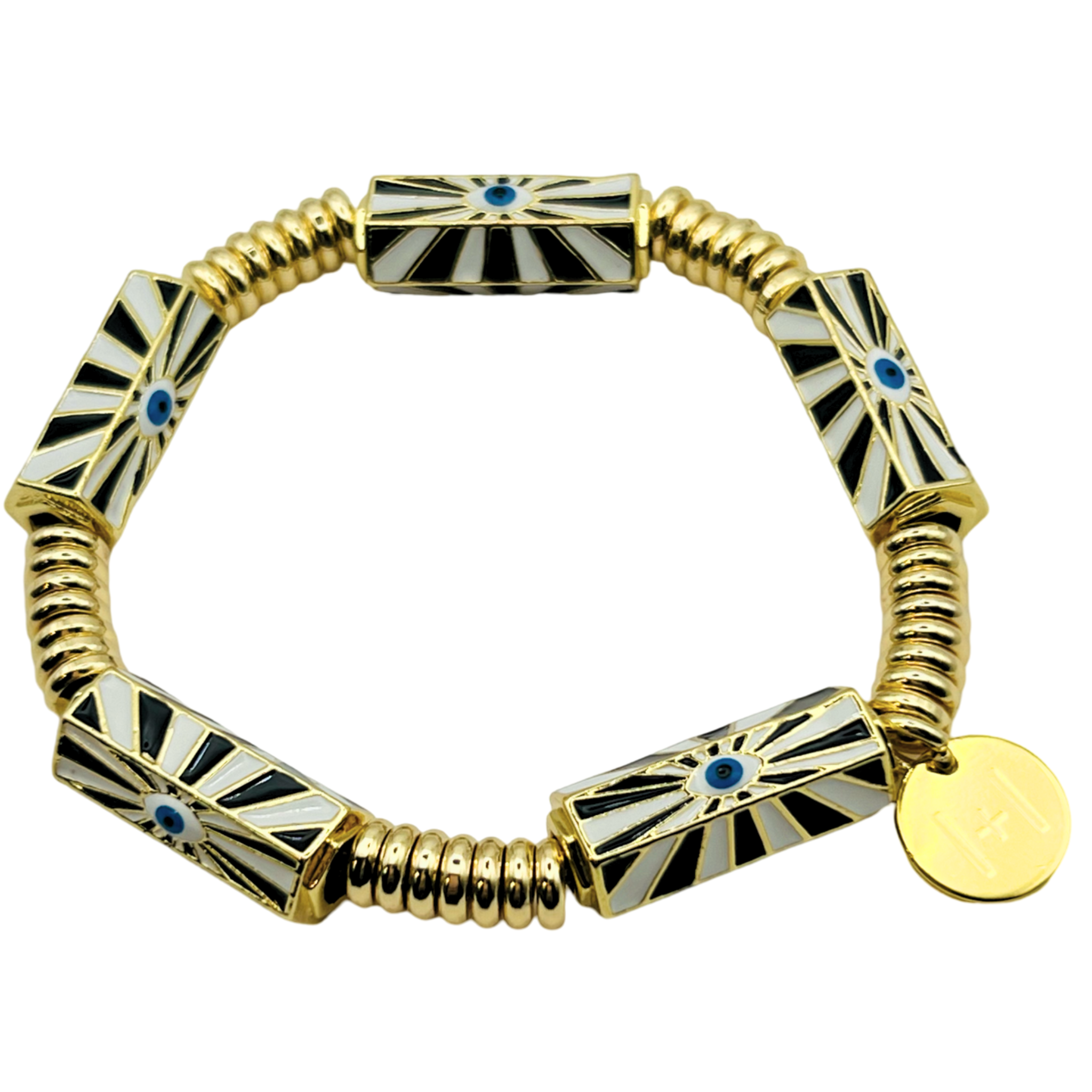 BlackandWhitePositiveVibesBracelet