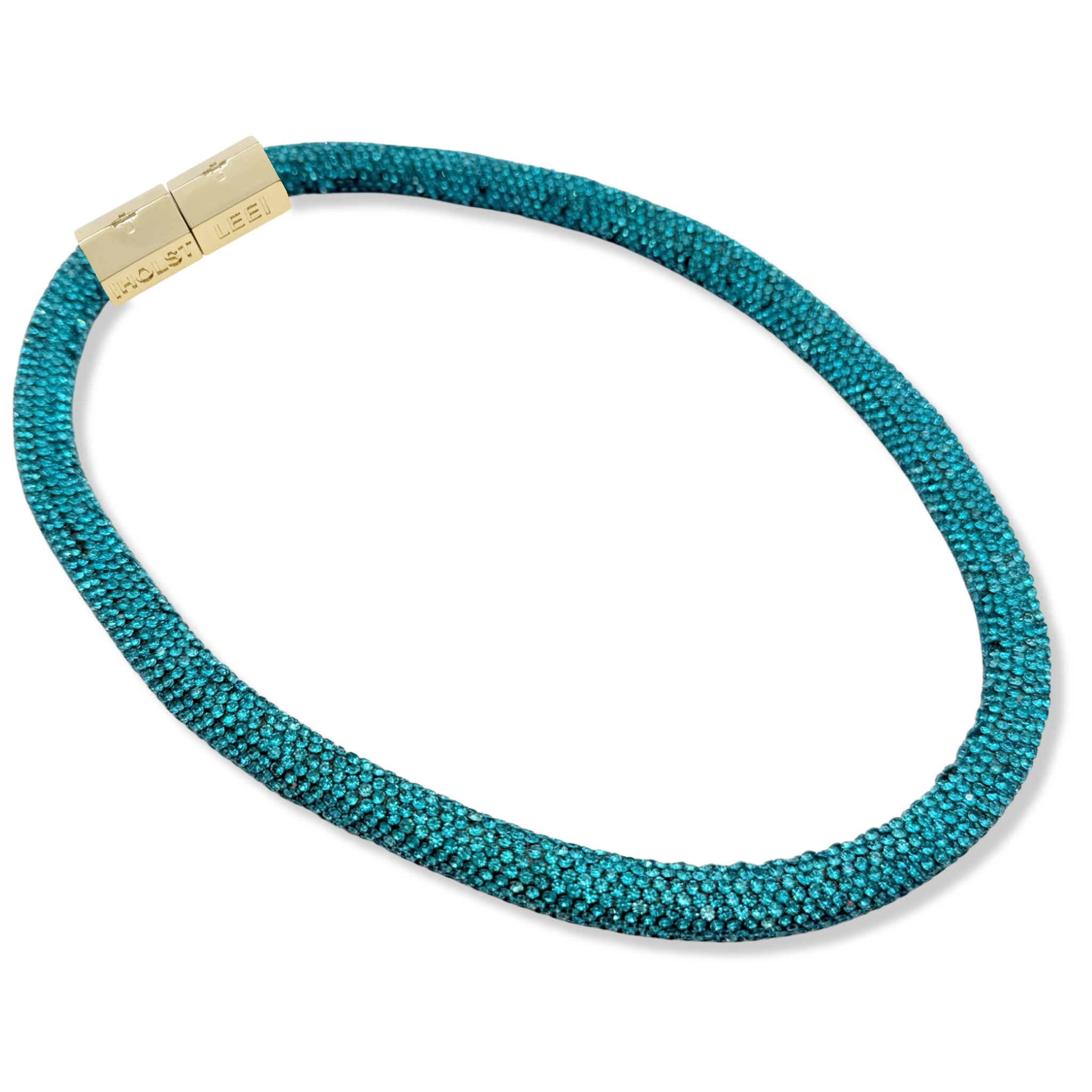 BlueSparkle rope with gold magnetic clasped necklace and 18K gold-filled hardware by HOLST+LEE