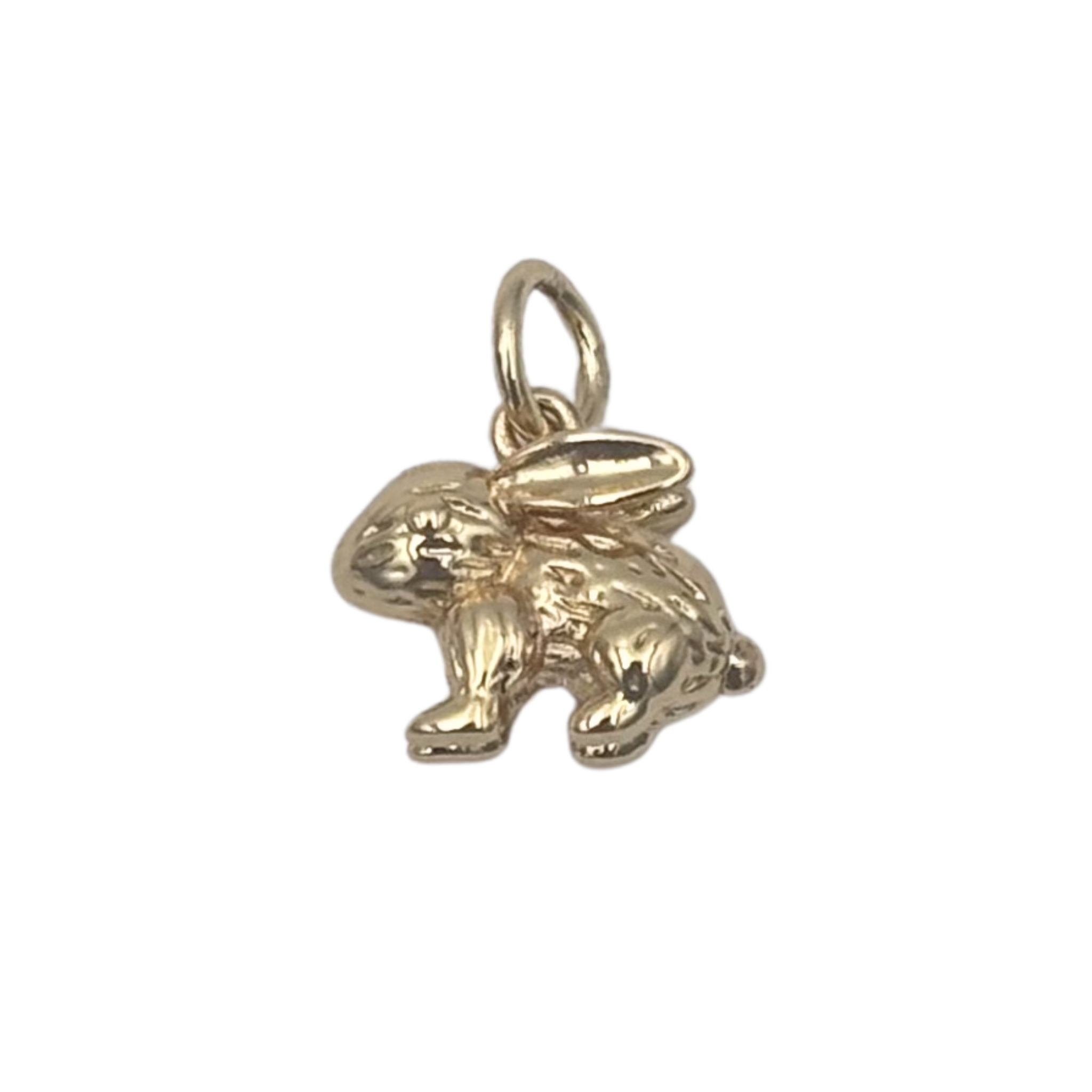 Gold bunny charm with textured finish by HOLST+LEE