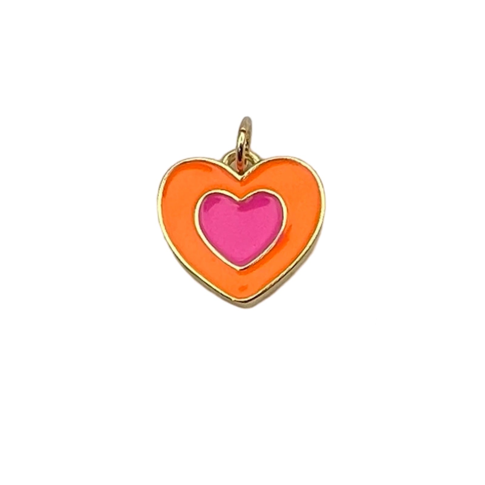 Two Tone Heart Charms