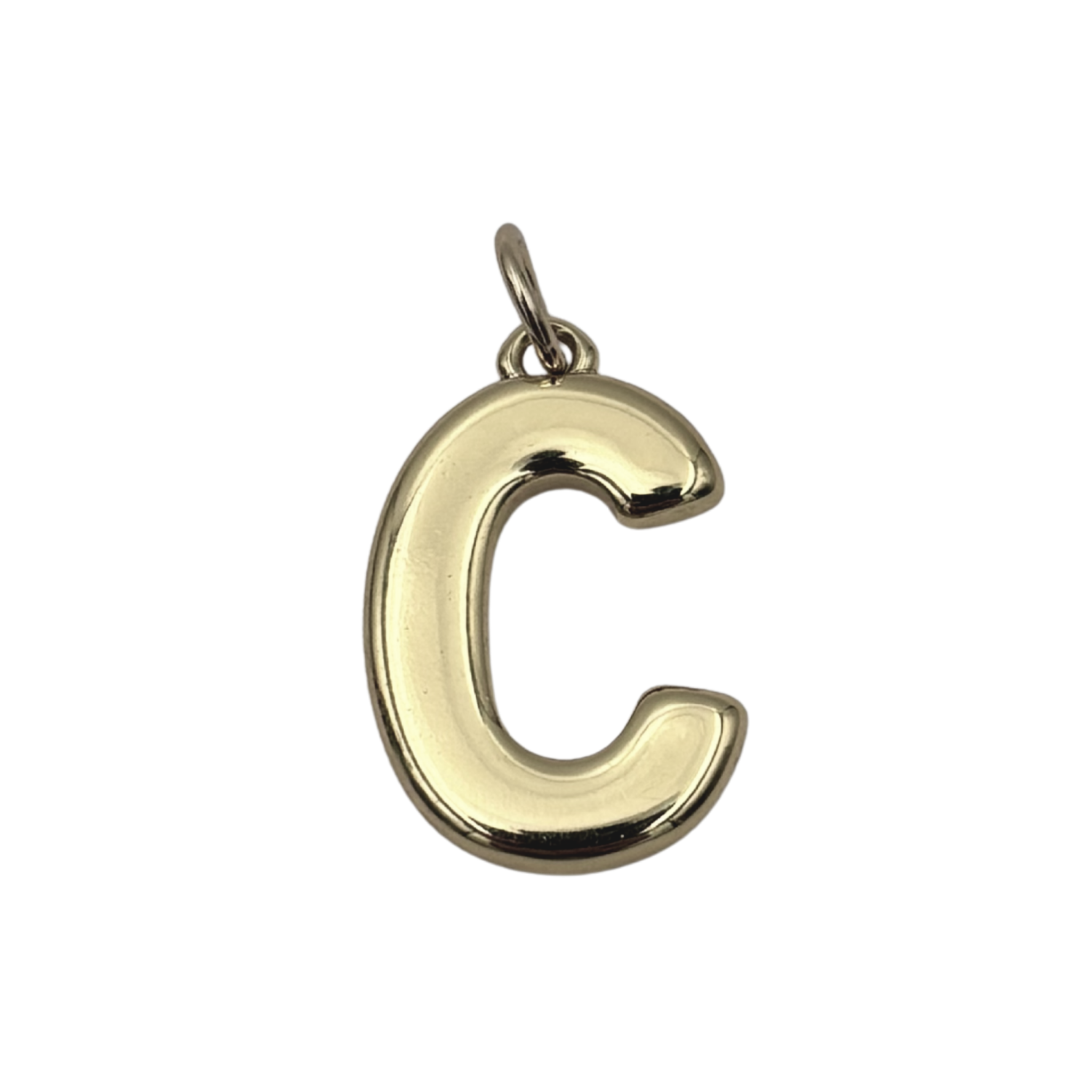 Gold block letter C initial charm by HOLST+LEE