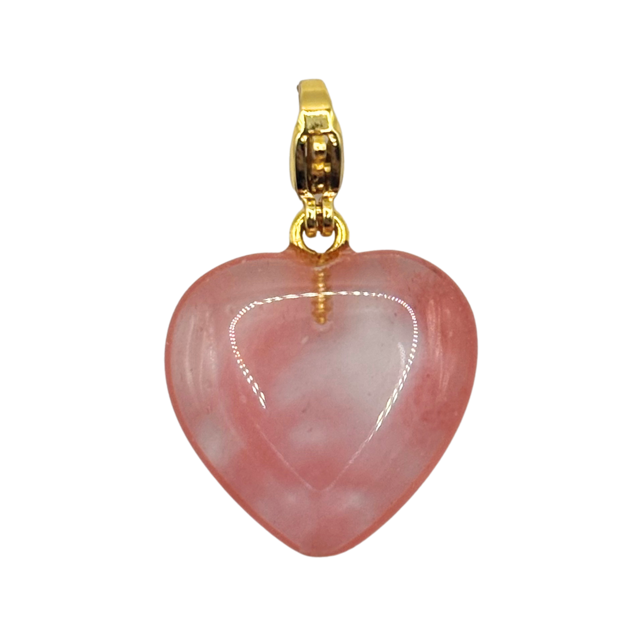Semi-Precious Heart Charms