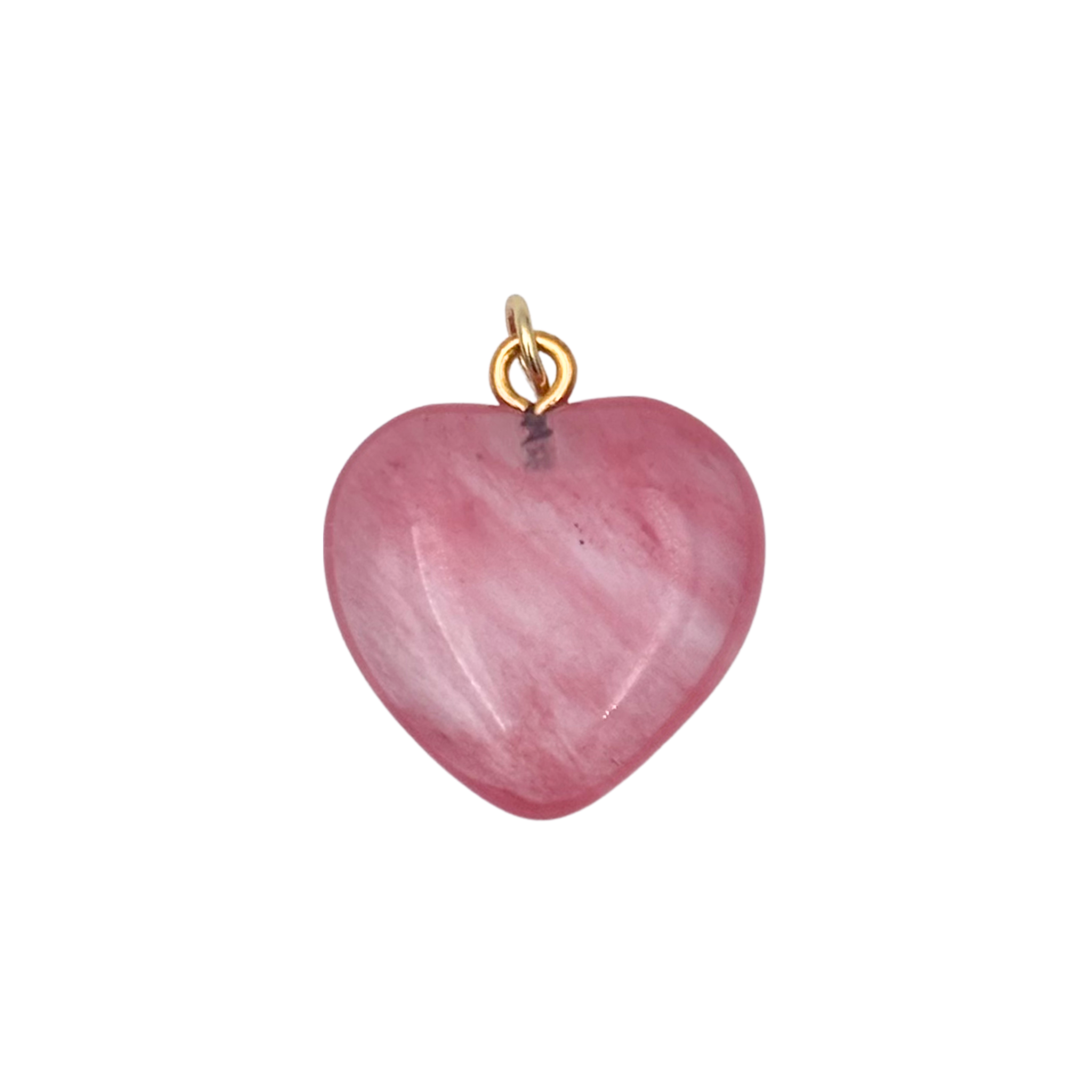 Cherry Quartz semi-precious heart charm by HOLST+LEE
