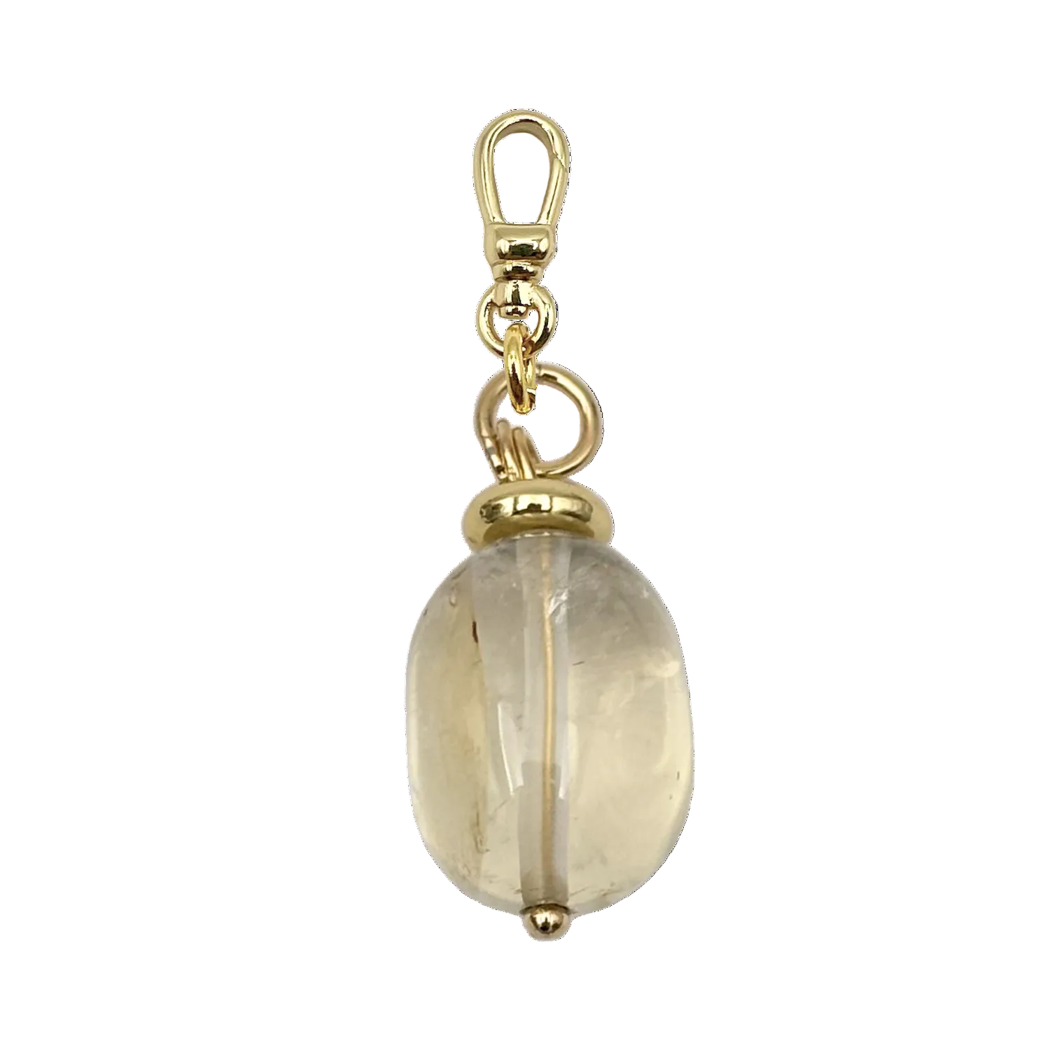 Citrine semi-precious with gold charm clip by HOLST+LEE