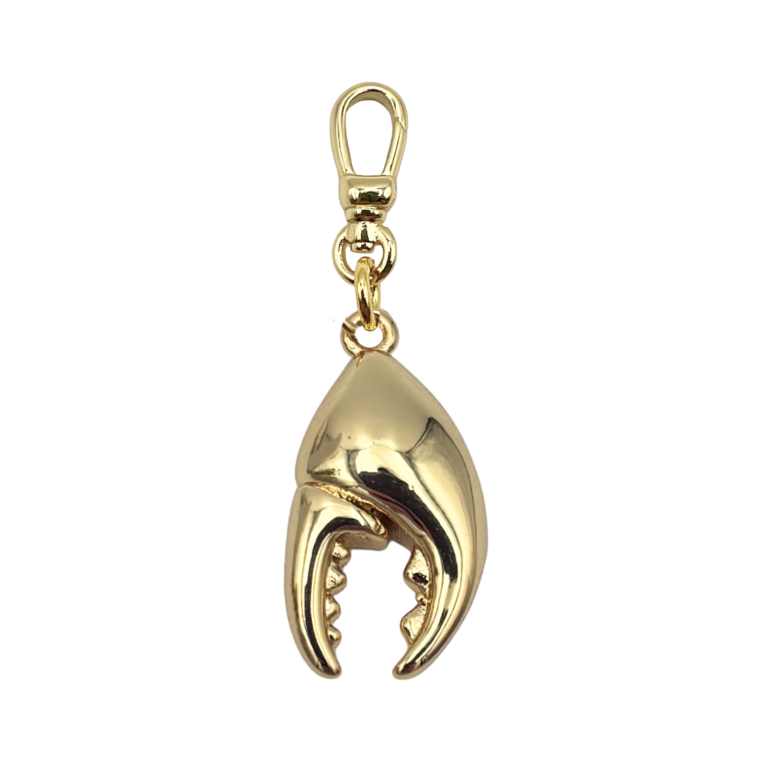 Gold crab claw charm with gold charm clip by HOLST+LEE