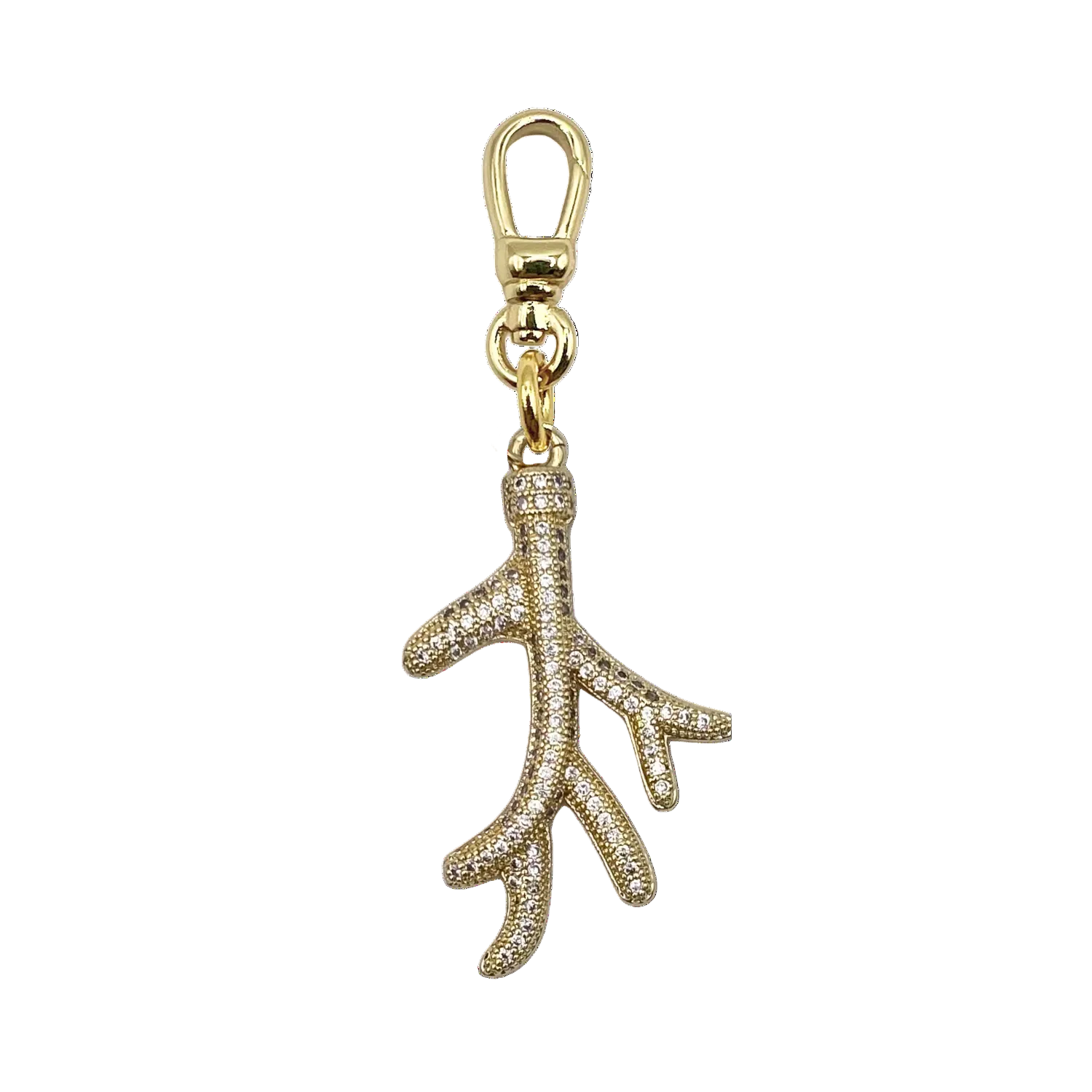 Clear rhinestone coral charm by HOLST+LEE